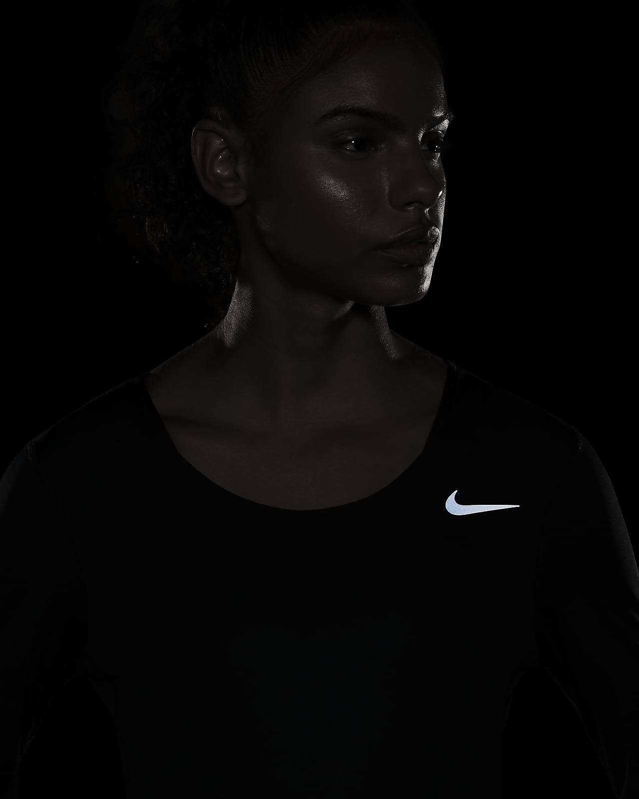 nike white long sleeve running top