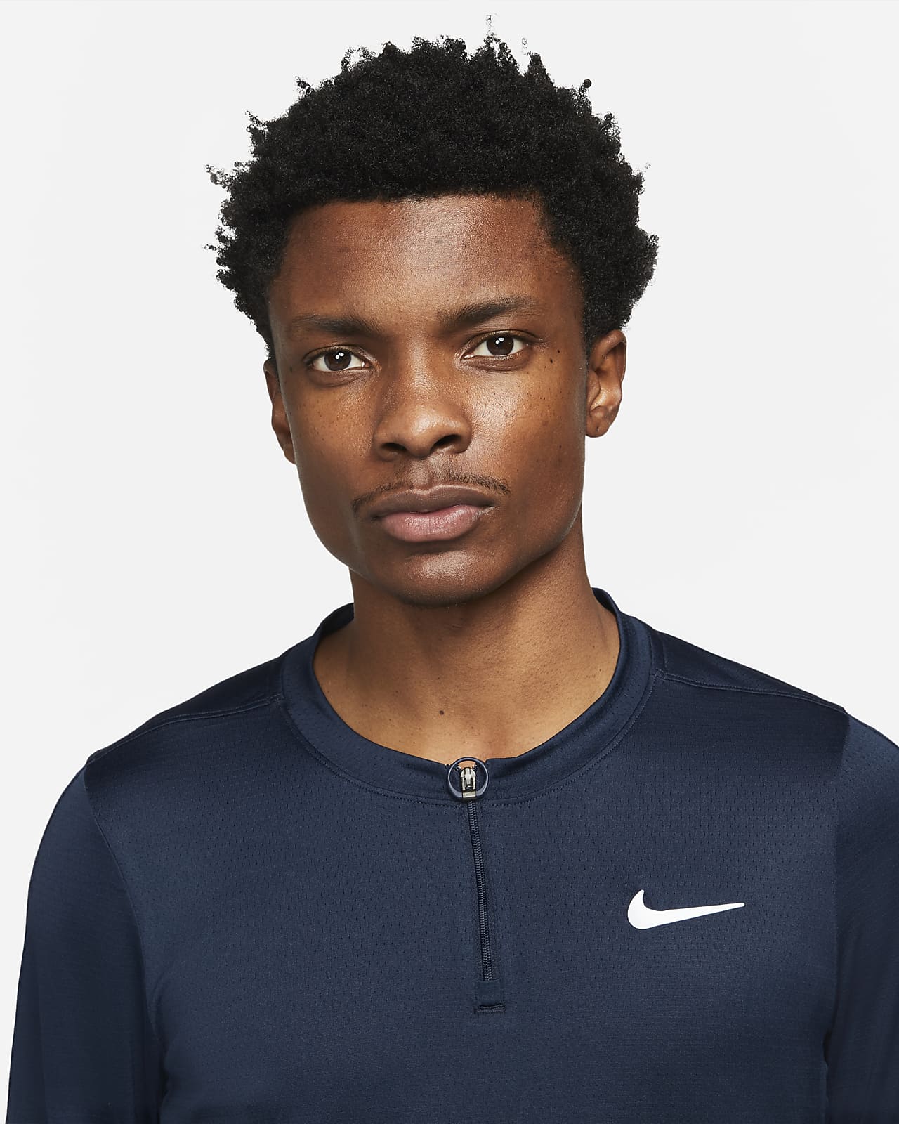 NikeCourt Dri FIT Advantage Tennistop met halflange rits voor