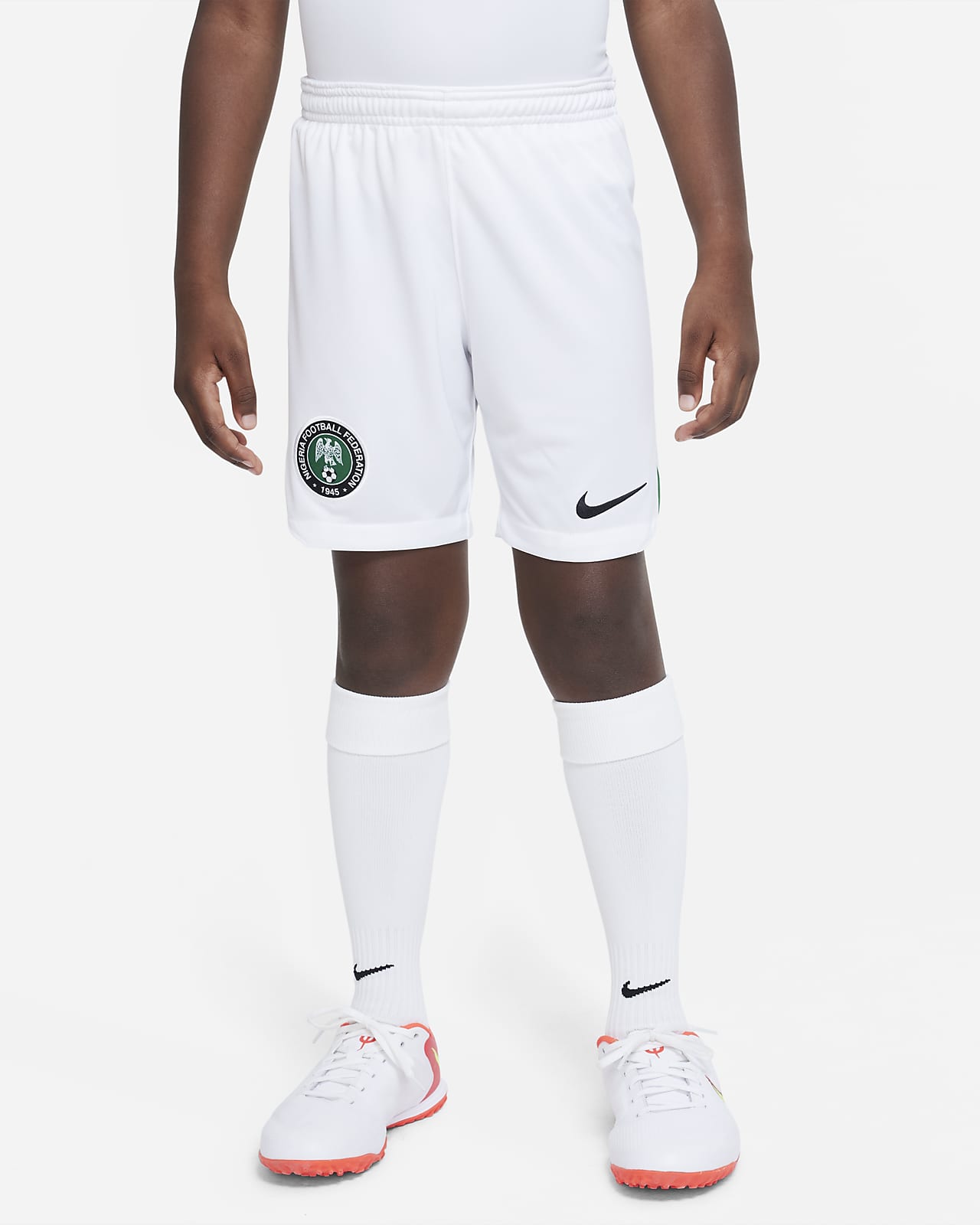 Nigeria 2022/23 Stadium Home/Away Older Kids' Nike Dri-FIT Football Shorts