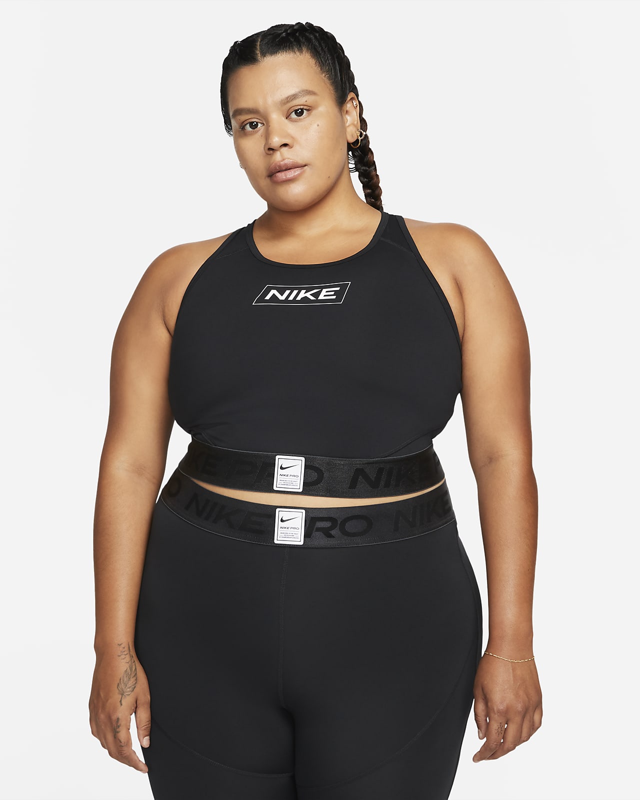 Teken Stamboom geluk Nike Pro Dri-FIT Women's Graphic Crop Tank (Plus Size). Nike.com