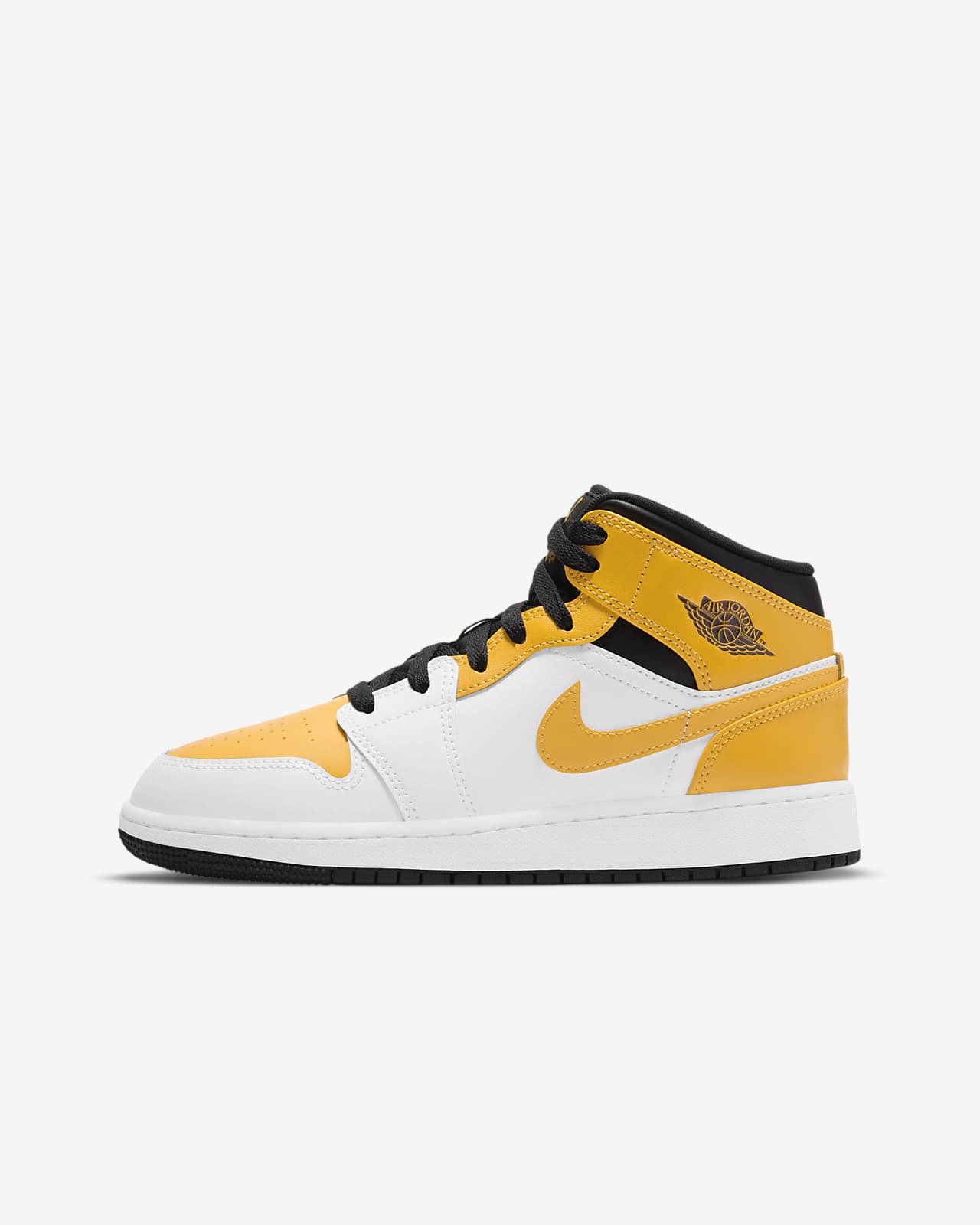 GS Air Jordan 1 Mid ‘White / University Gold’