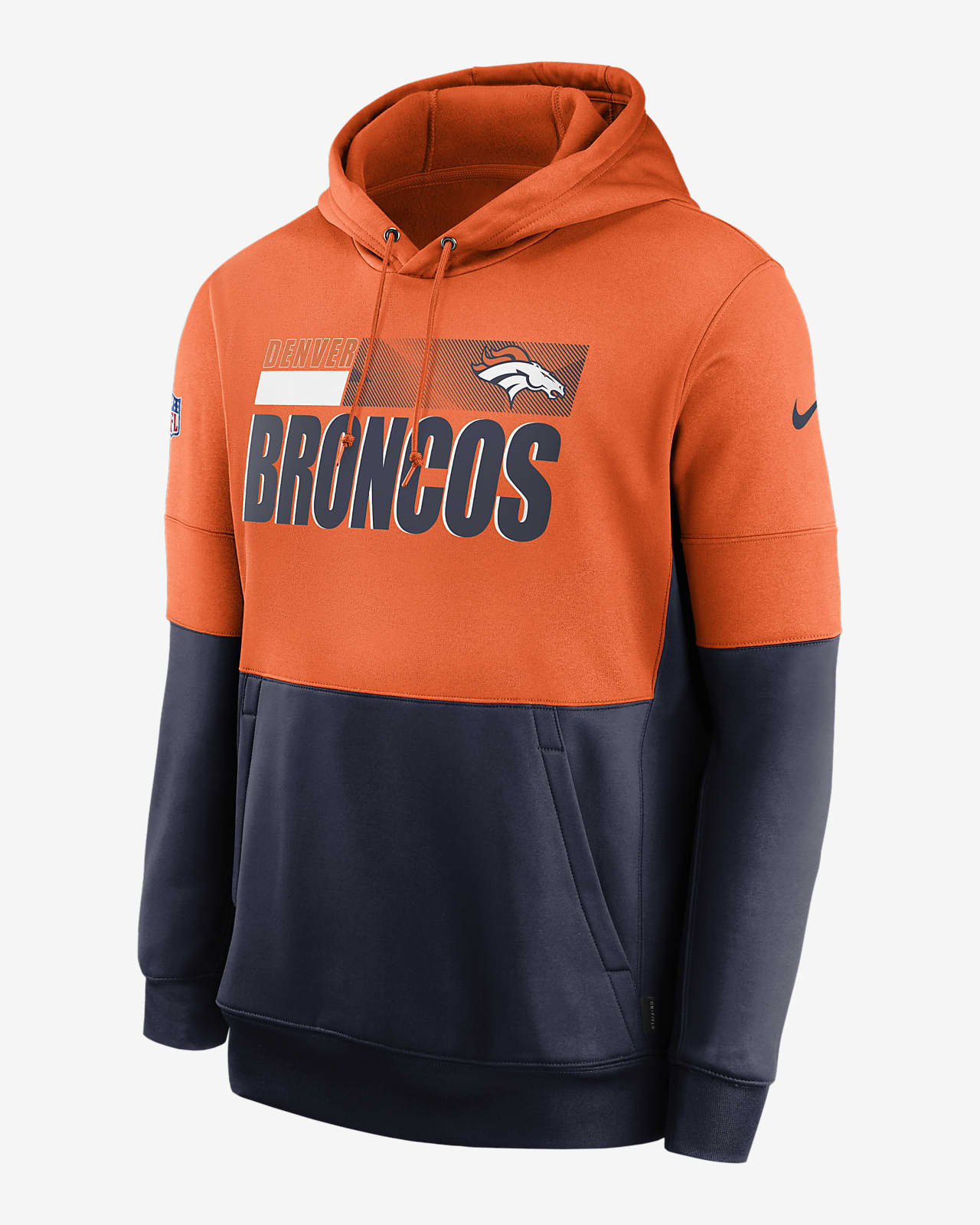 Nike Men's Navy Denver Broncos Fan Gear Primary Logo Therma