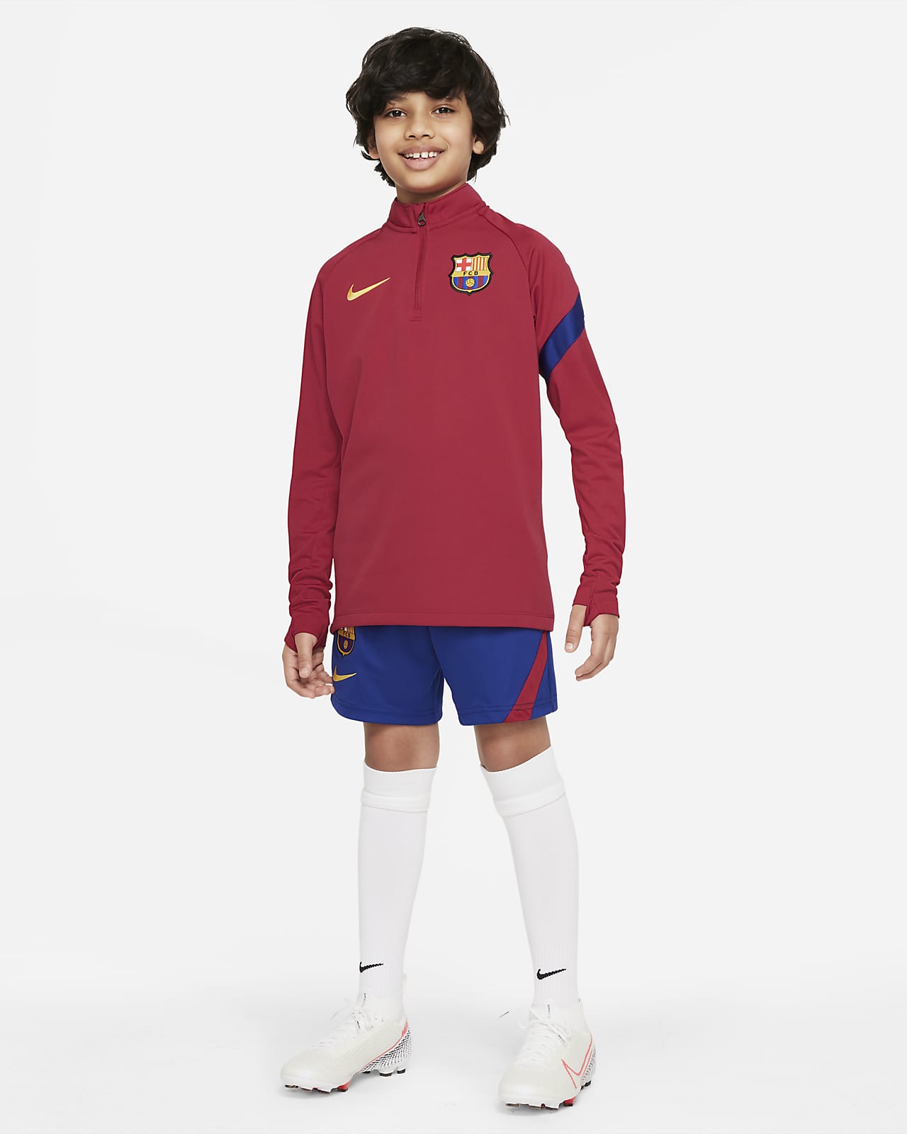 F.C. Barcelona Academy Pro Older Kids' Nike Dri-FIT Football Drill Top. Nike  AT