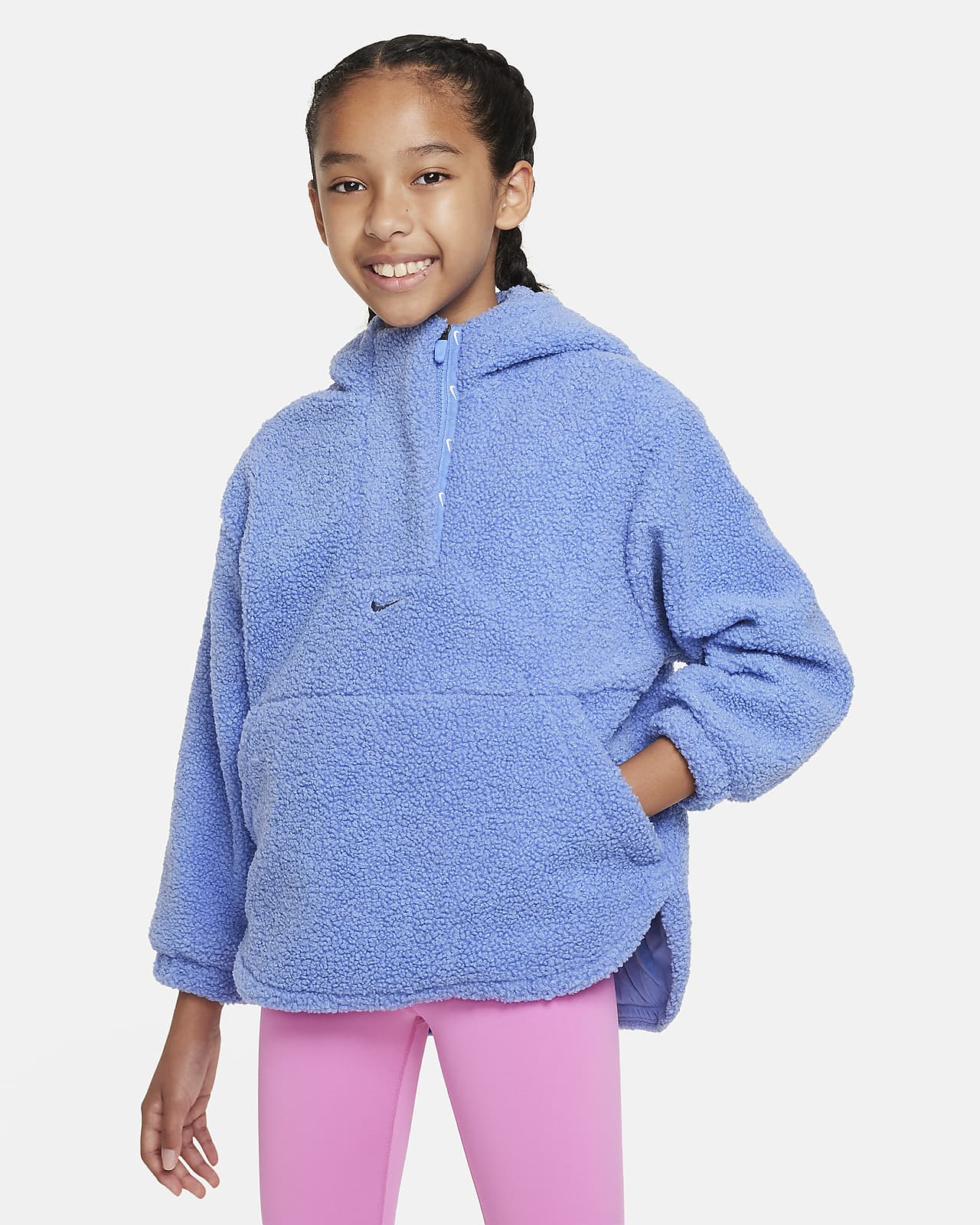 Nike High-Pile Fleece Big Kids' (Girls') Therma-FIT Training Jacket