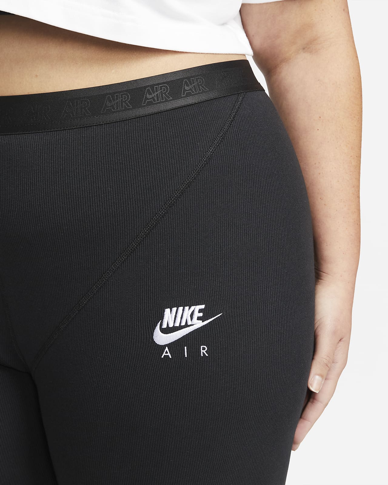 Nike Air Women's High-Waisted Ribbed Leggings (Plus Size). Nike RO