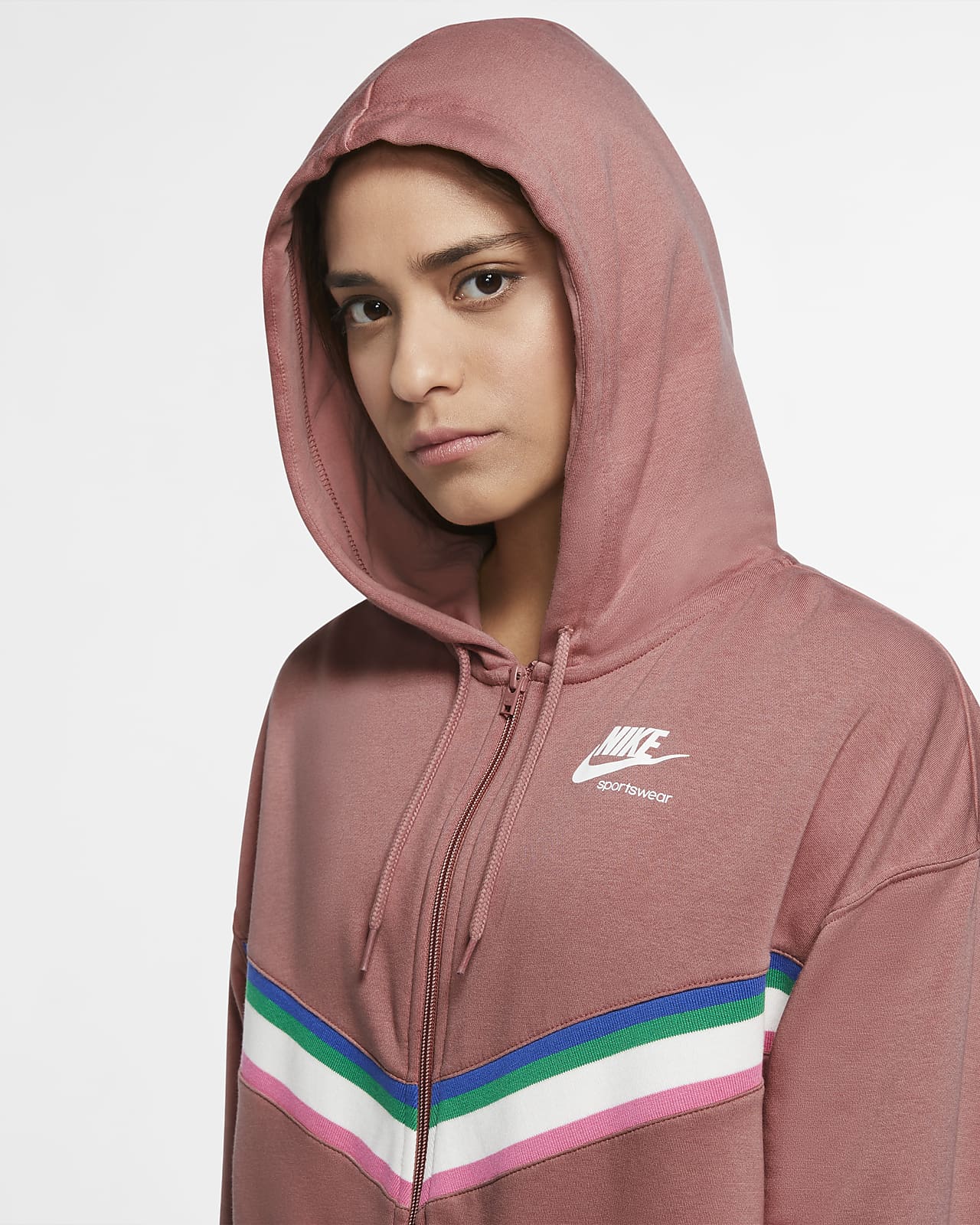 nike sportswear heritage full zip hoodie