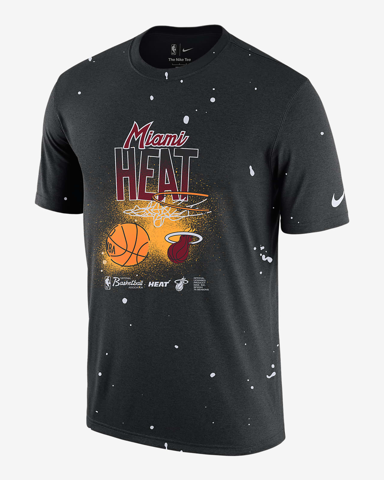 Playera Nike NBA para hombre Miami Heat Courtside Splatter. Nike.com
