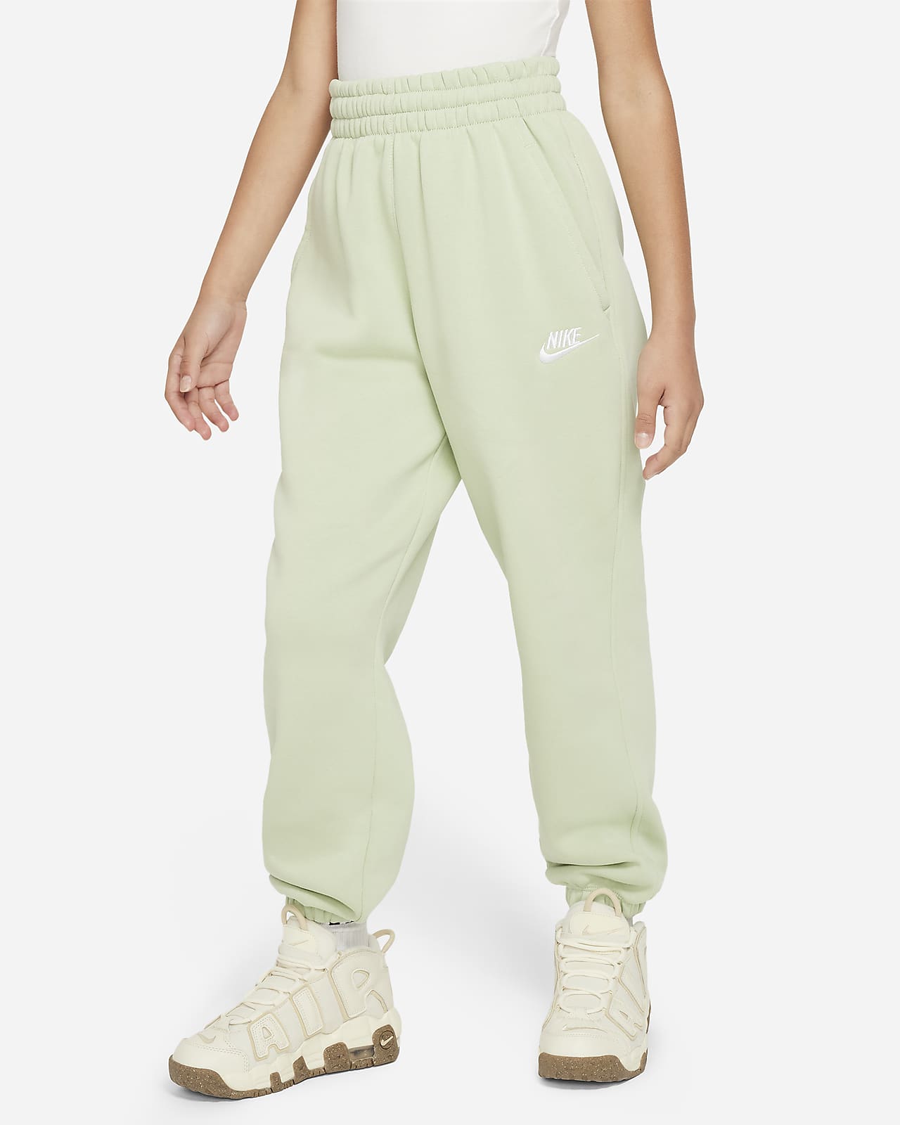 fast Bebrejde Produktionscenter Løstsiddende Nike Sportswear Club Fleece-bukser til større børn (piger).  Nike DK