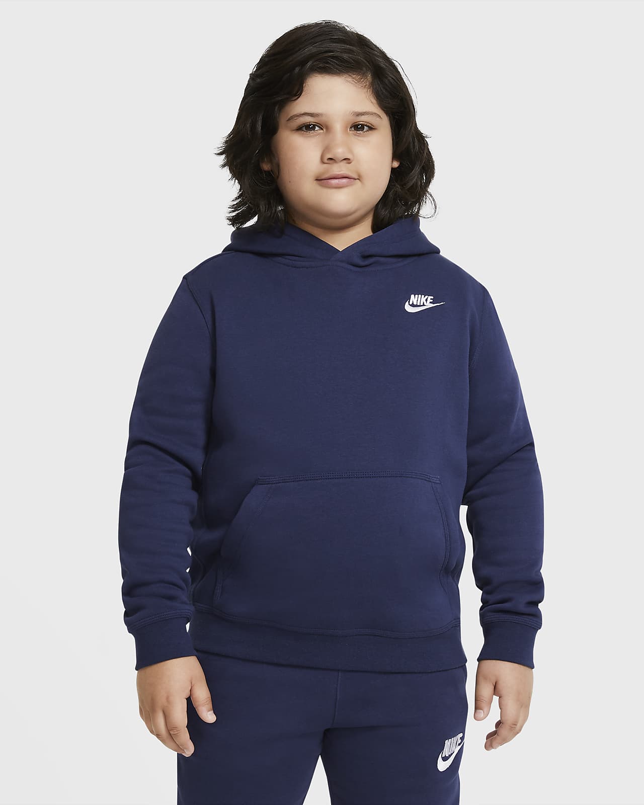 Police station Creation Extra Nike Sportswear Club Fleece Big Kids' (Boys') Pullover Hoodie (Extended  Size). Nike.com