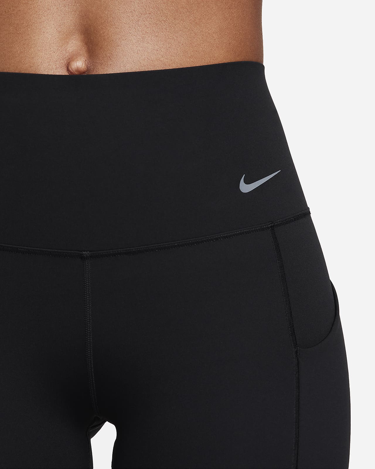 NIKE POWER LEGENDARY Tight Fit Training Tights Ankle Zip MID RISE