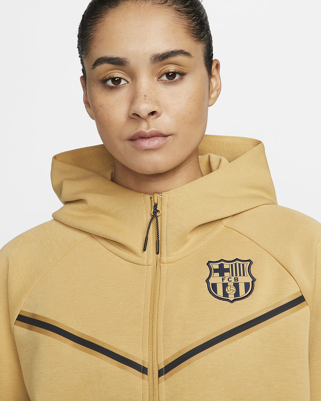 FC Barcelona Tech Fleece Windrunner Women's Full-Zip Hoodie.