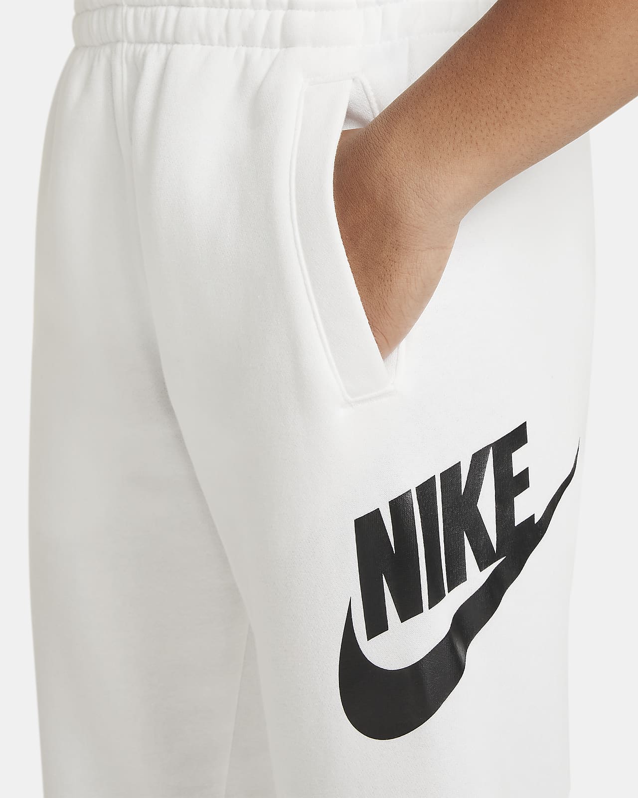 Nike Club Fleece Teen Pants - Black/White - FD2995-010