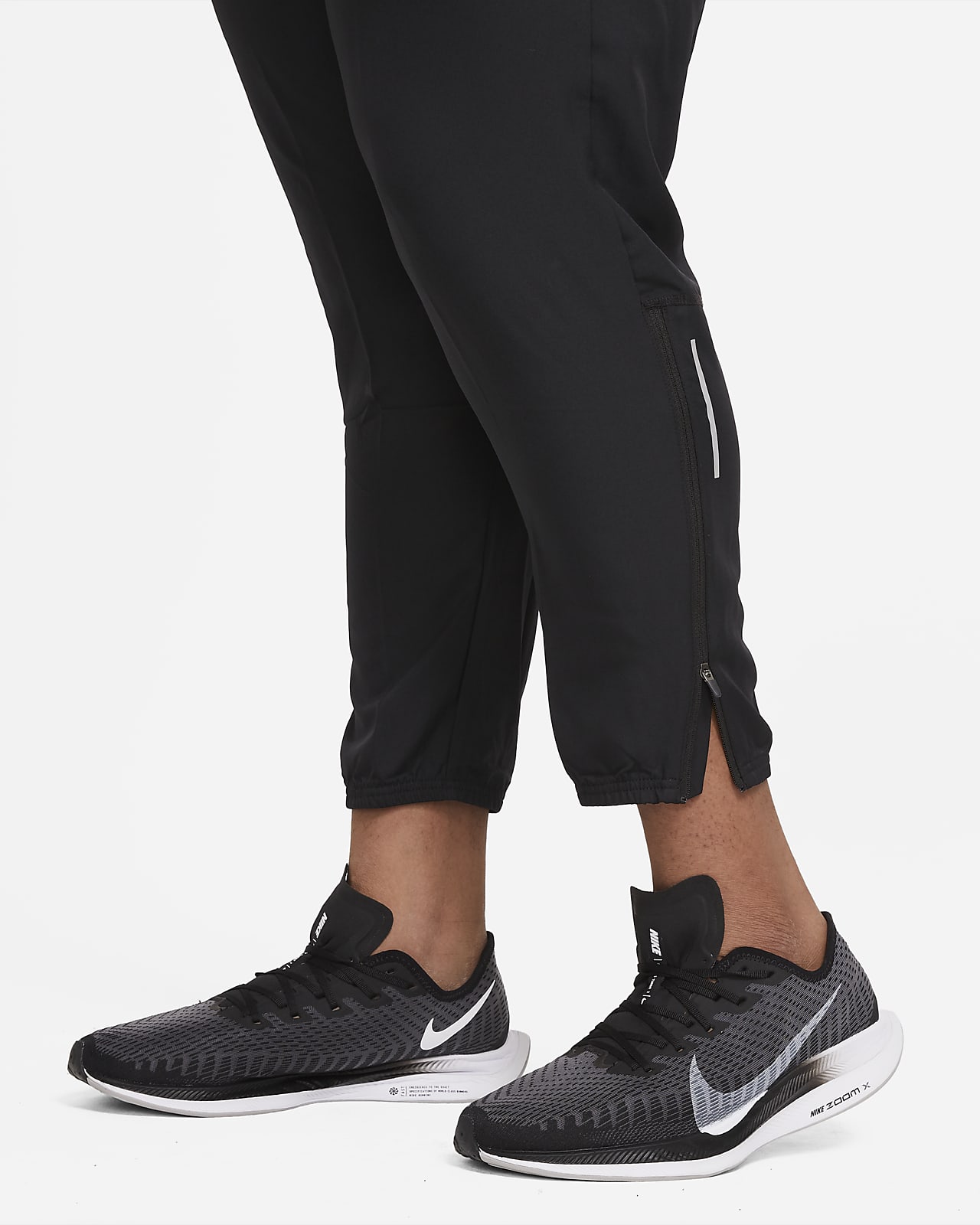 nike running essential woven joggers in black