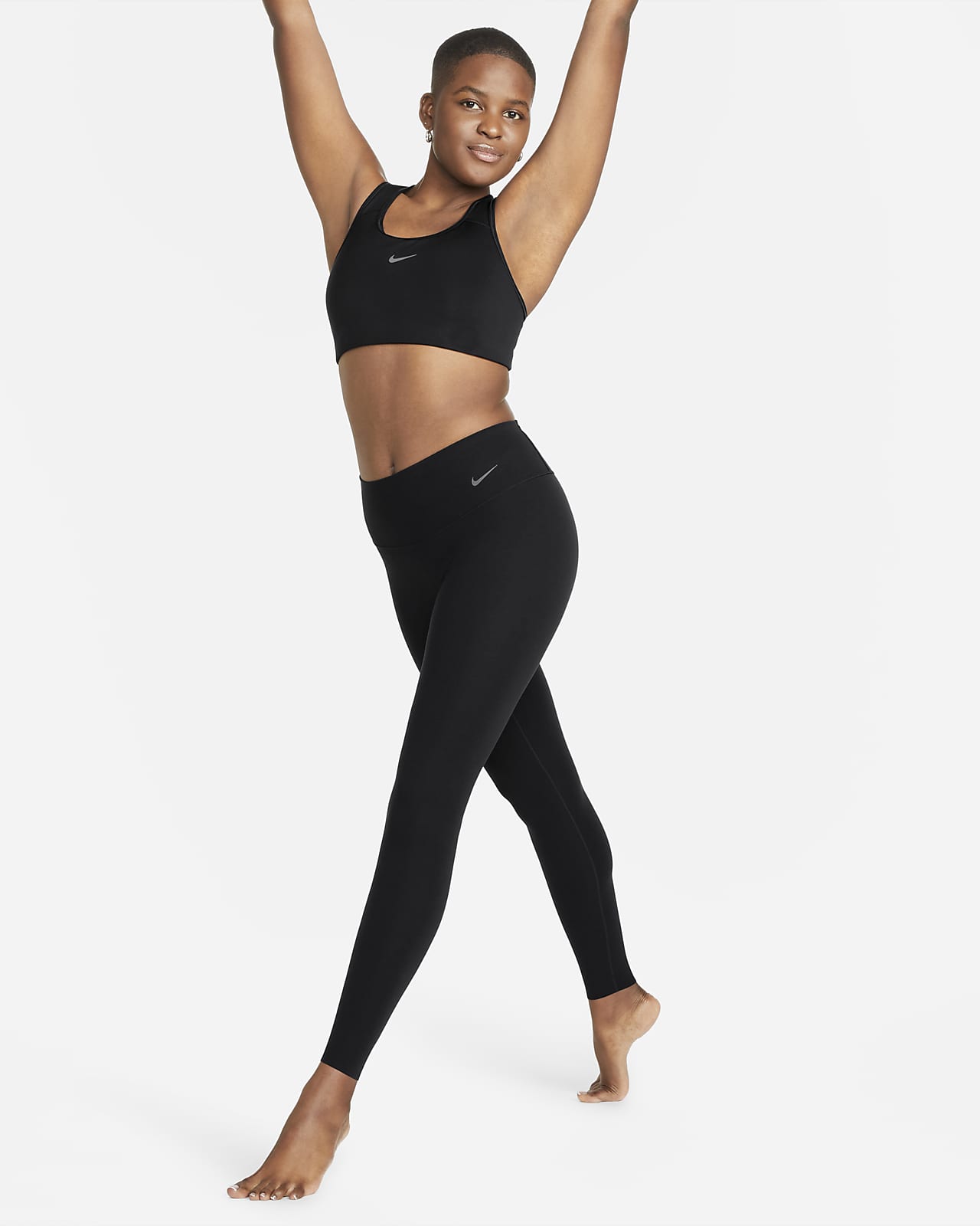 Nike Zenvy Legging met volledige lengte en iets ondersteunende halfhoge taille voor dames