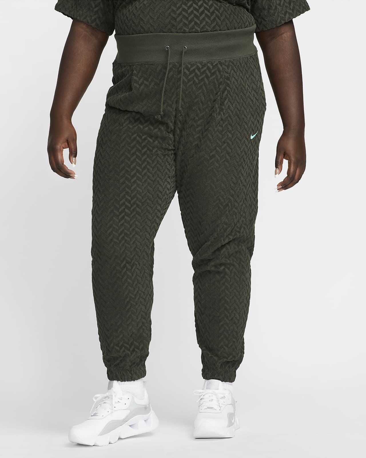 iets Somatische cel Verfijning Nike Sportswear Everyday Modern Joggingbroek van jacquard met hoge taille  voor dames (Plus Size). Nike BE
