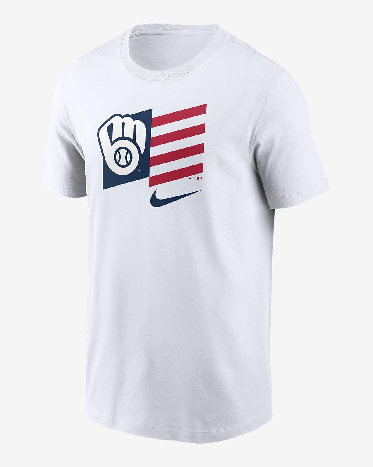 Nike Rewind Colors (MLB Milwaukee Brewers) Men's 3/4-Sleeve T-Shirt.