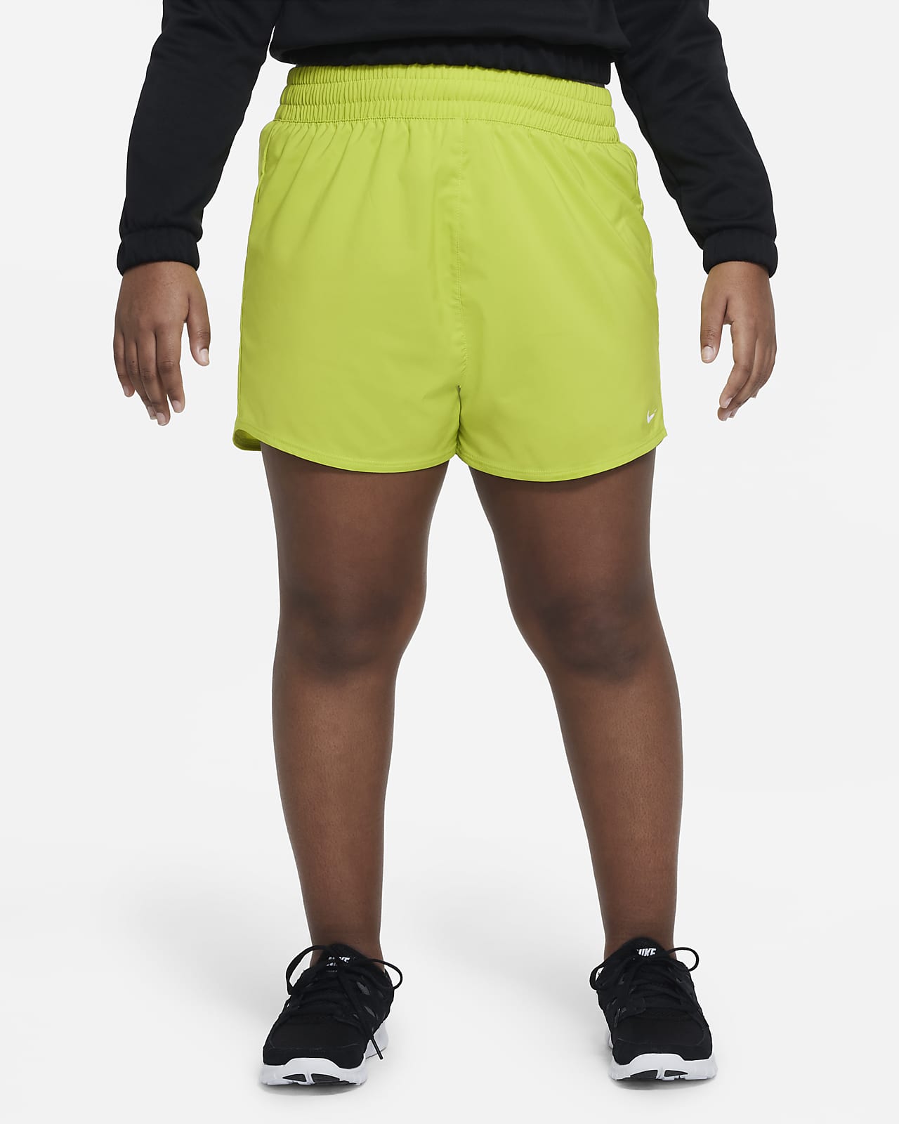 Marca comercial Incomparable Calvo Nike Dri-FIT One Big Kids' (Girls') High-Waisted Training Shorts (Extended  Size). Nike.com