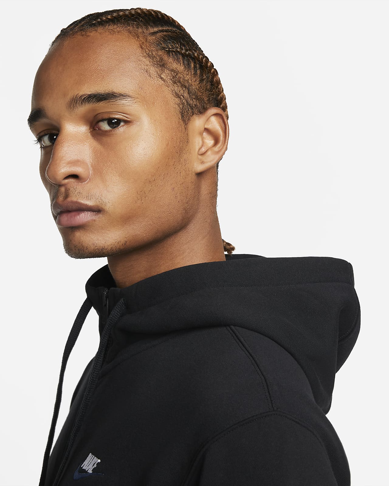 nike men's club full zip hoodie