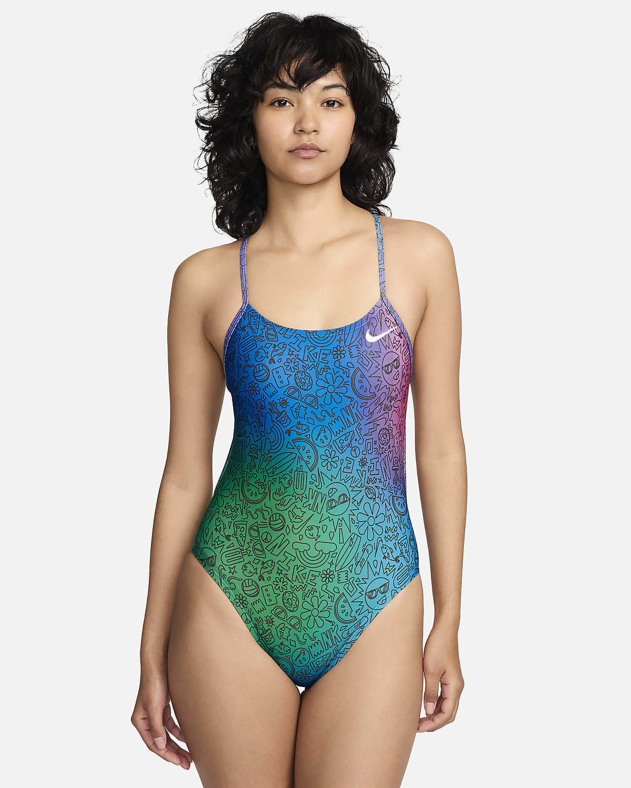 Nike Swim HydraStrong Cutout One-Piece Swimsuit.