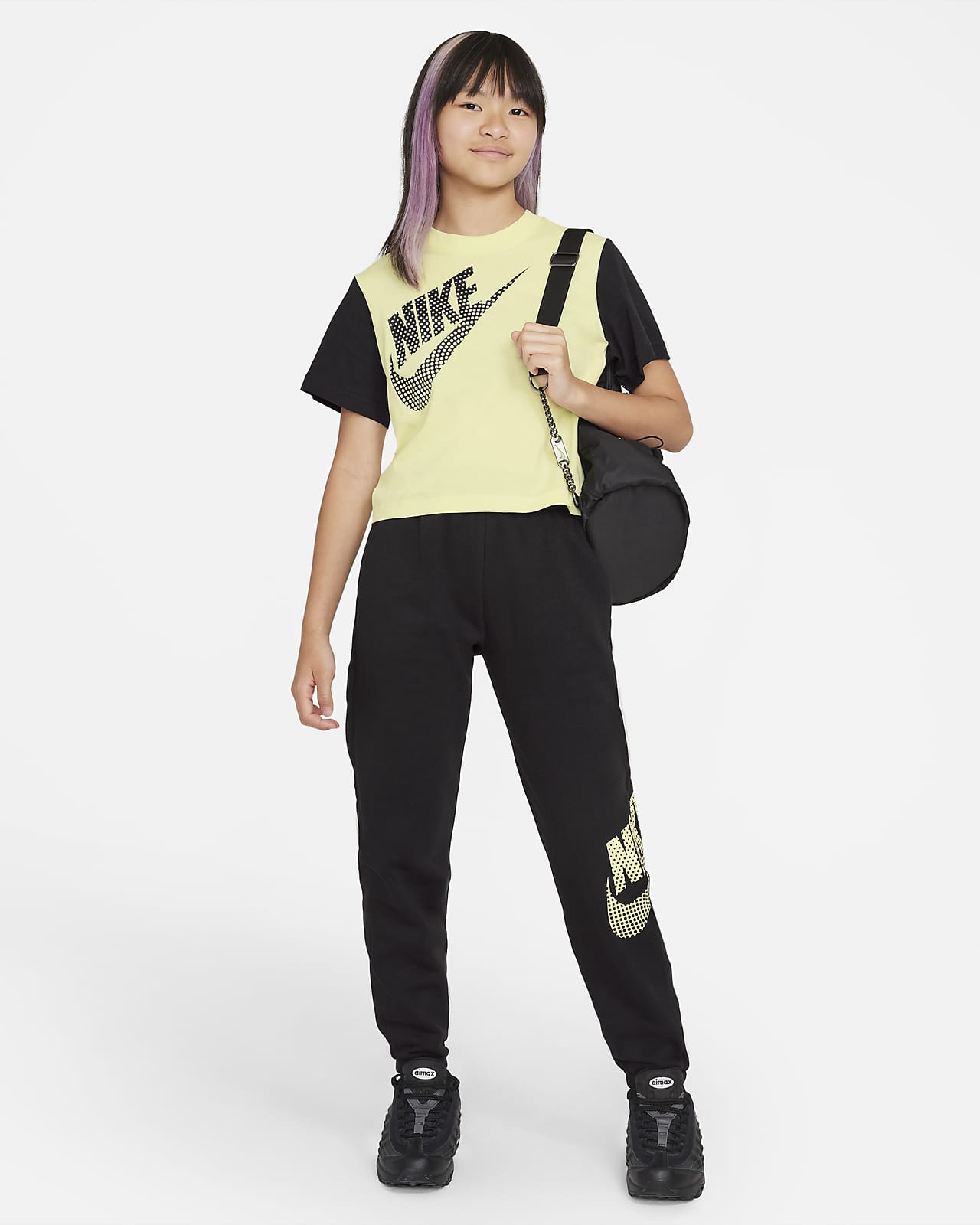 Nike Sportswear Oversized dansbroek van fleece voor meisjes. Nike BE