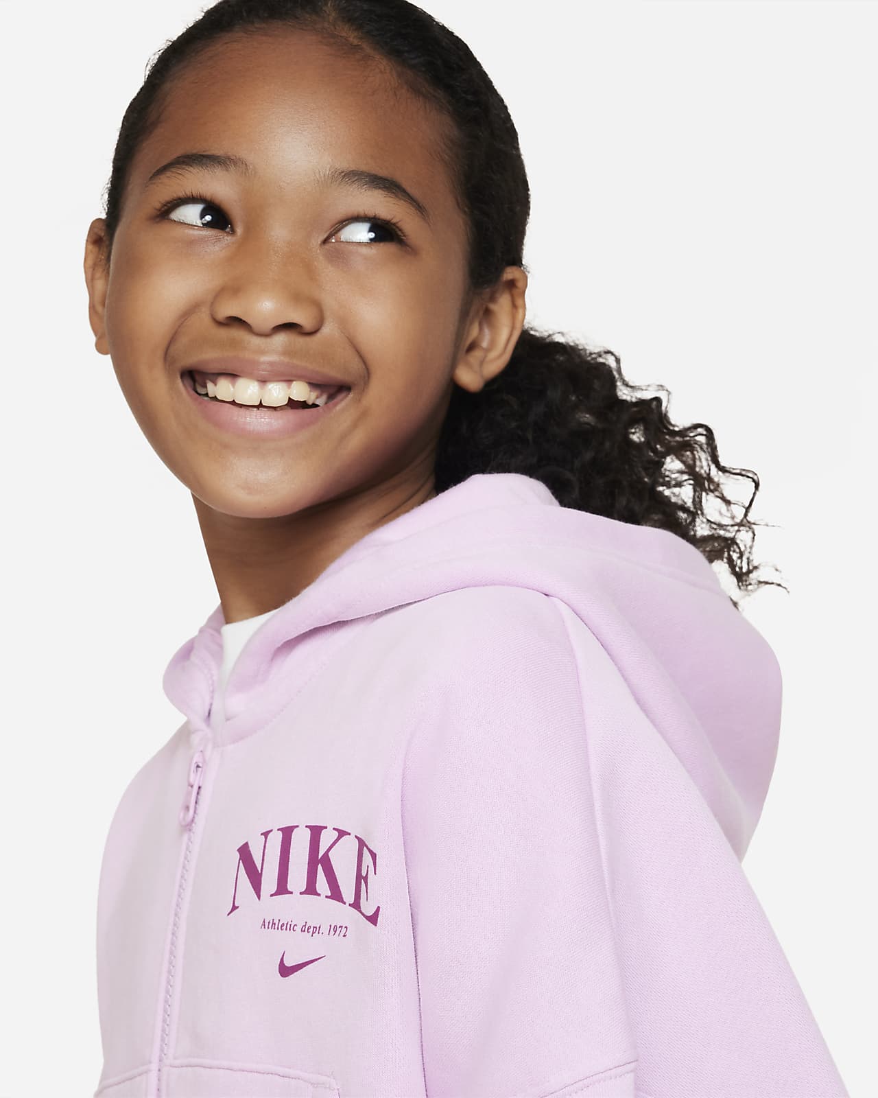 Camarada Violeta Dental Nike Sportswear Trend Sudadera con capucha de tejido Fleece con cremallera  completa - Niña. Nike ES