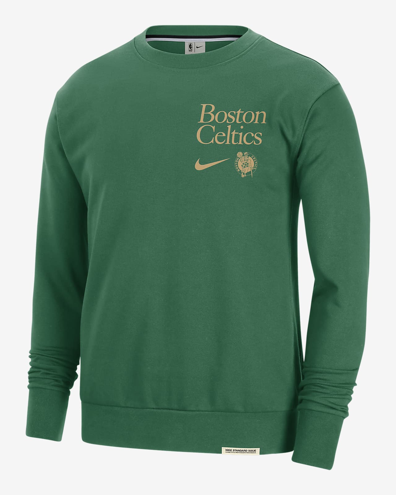 Męska bluza dresowa z półokrągłym dekoltem Nike Dri-FIT NBA Boston Celtics Standard Issue