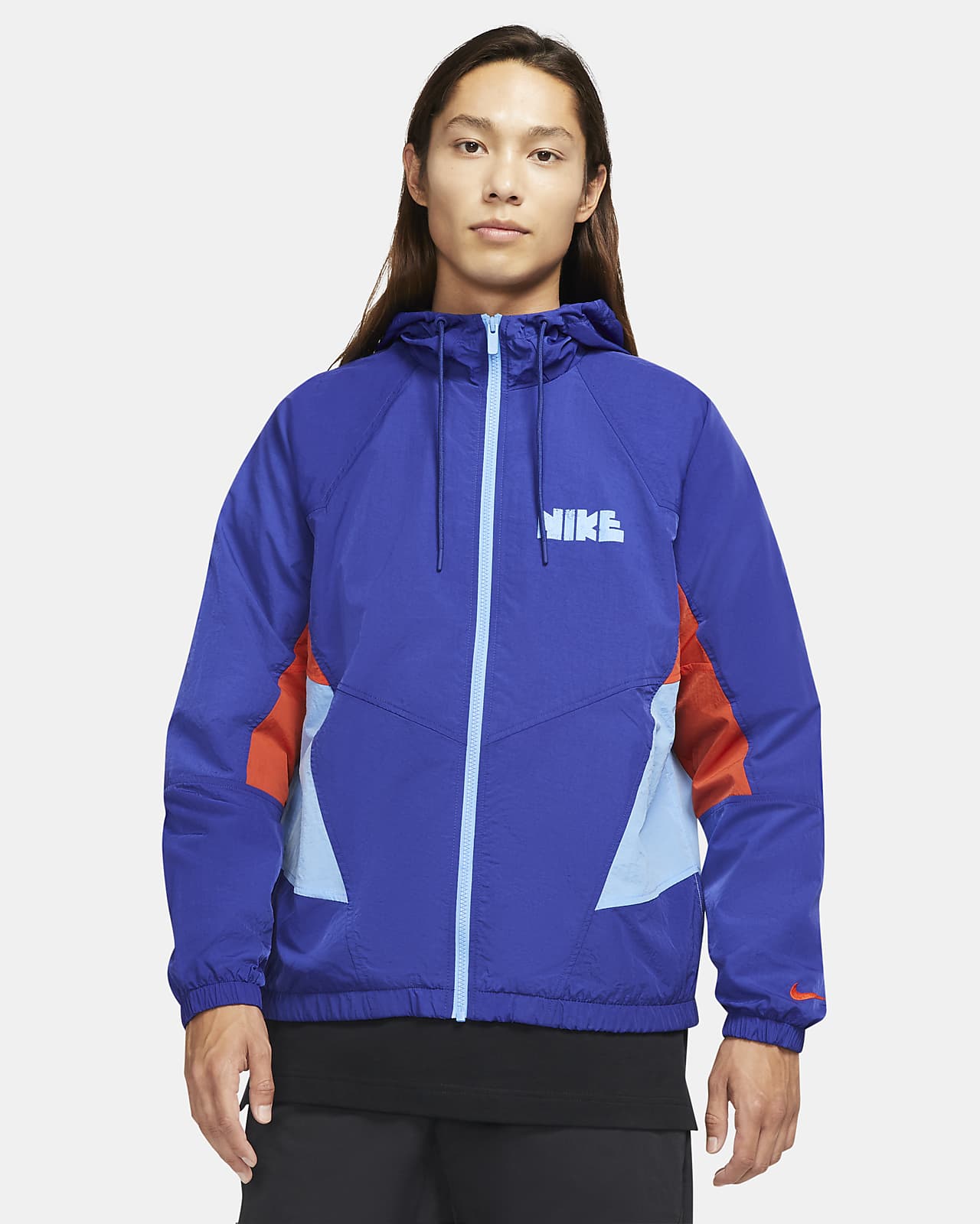 nike blue pink windrunner jacket