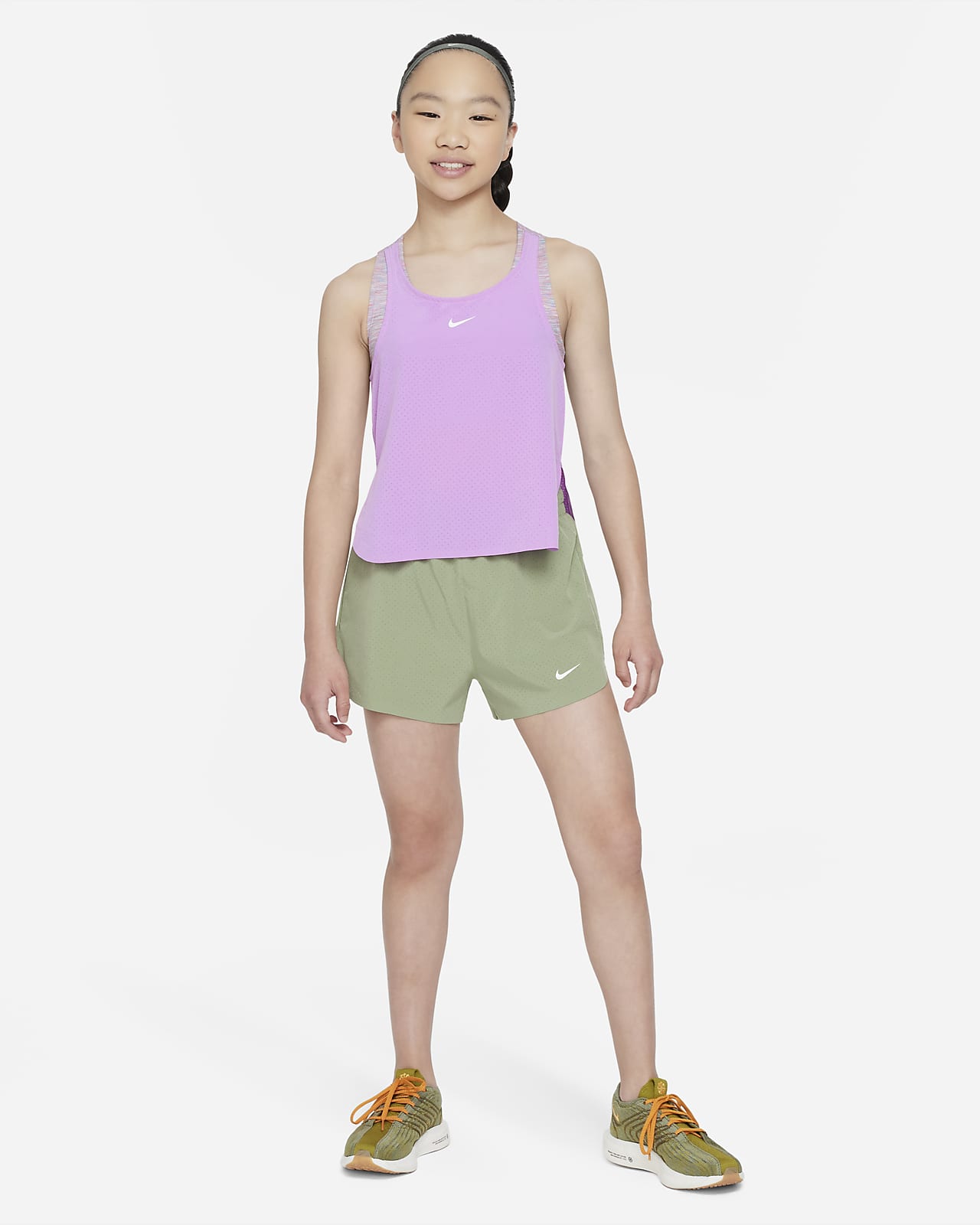 Nike Dri-FIT One Big Kids\' (Girls\') Training Shorts.