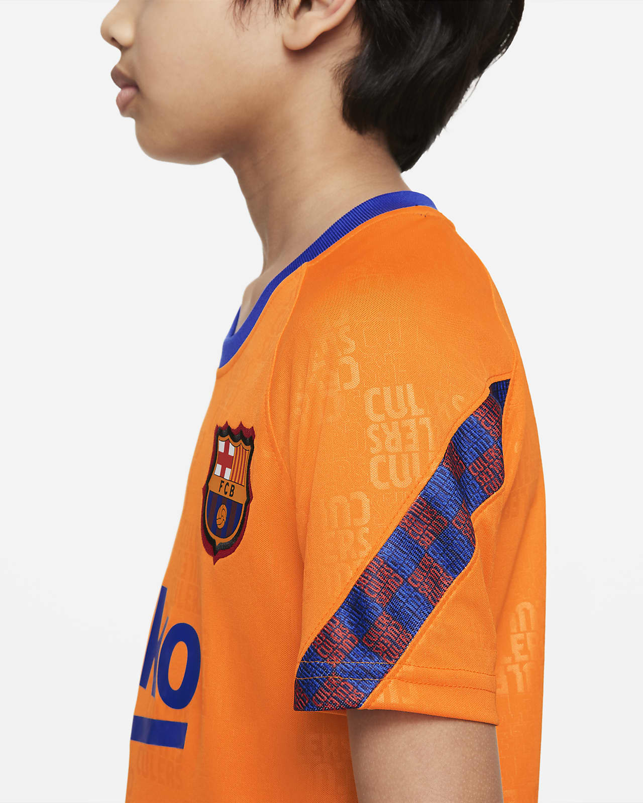 Playera de fútbol para antes del partido Nike Dri-FIT para niños talla  grande FC Barcelona. Nike.com