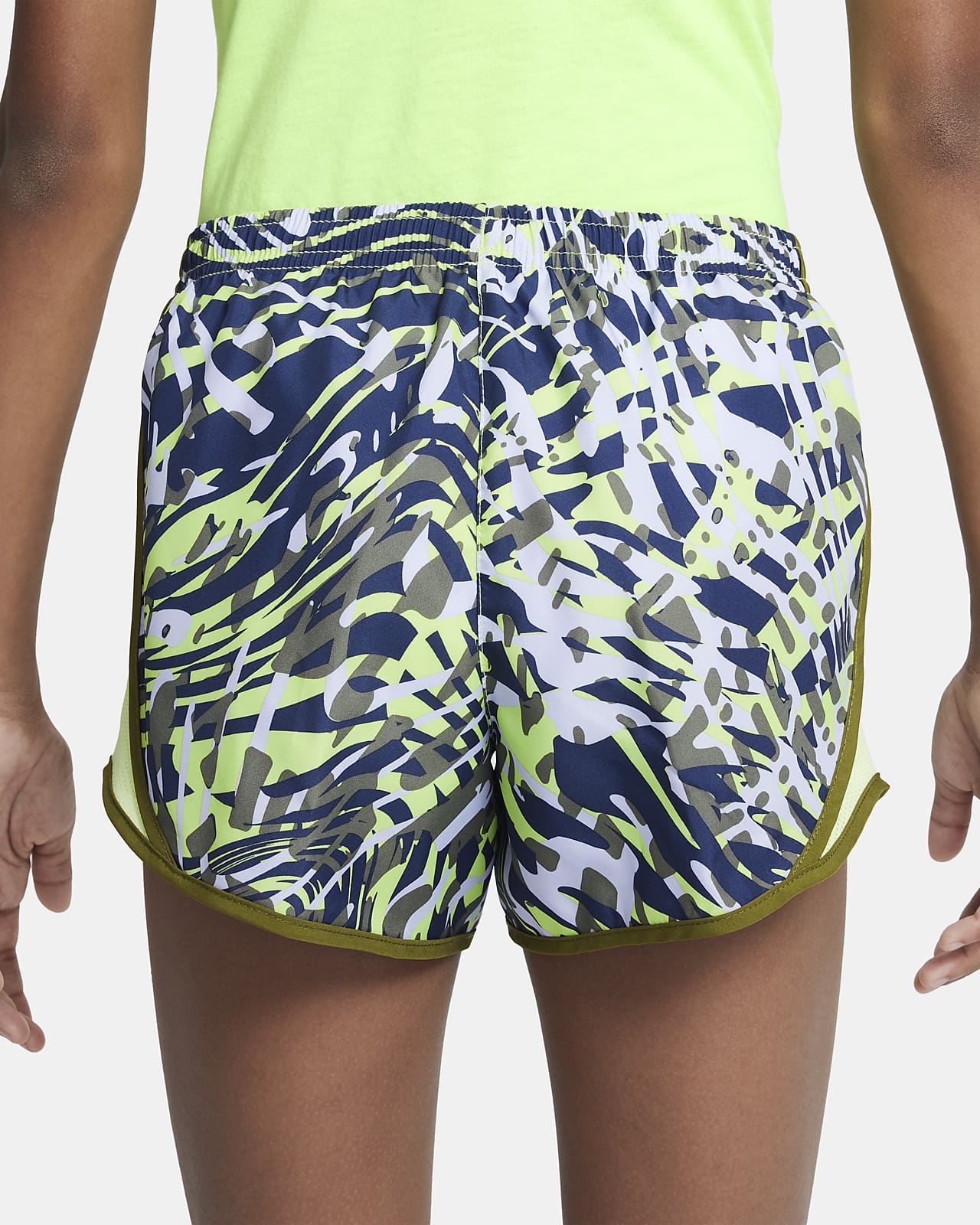 Nike Tempo Big Kids' (Girls') Dri-FIT Running Shorts in Green