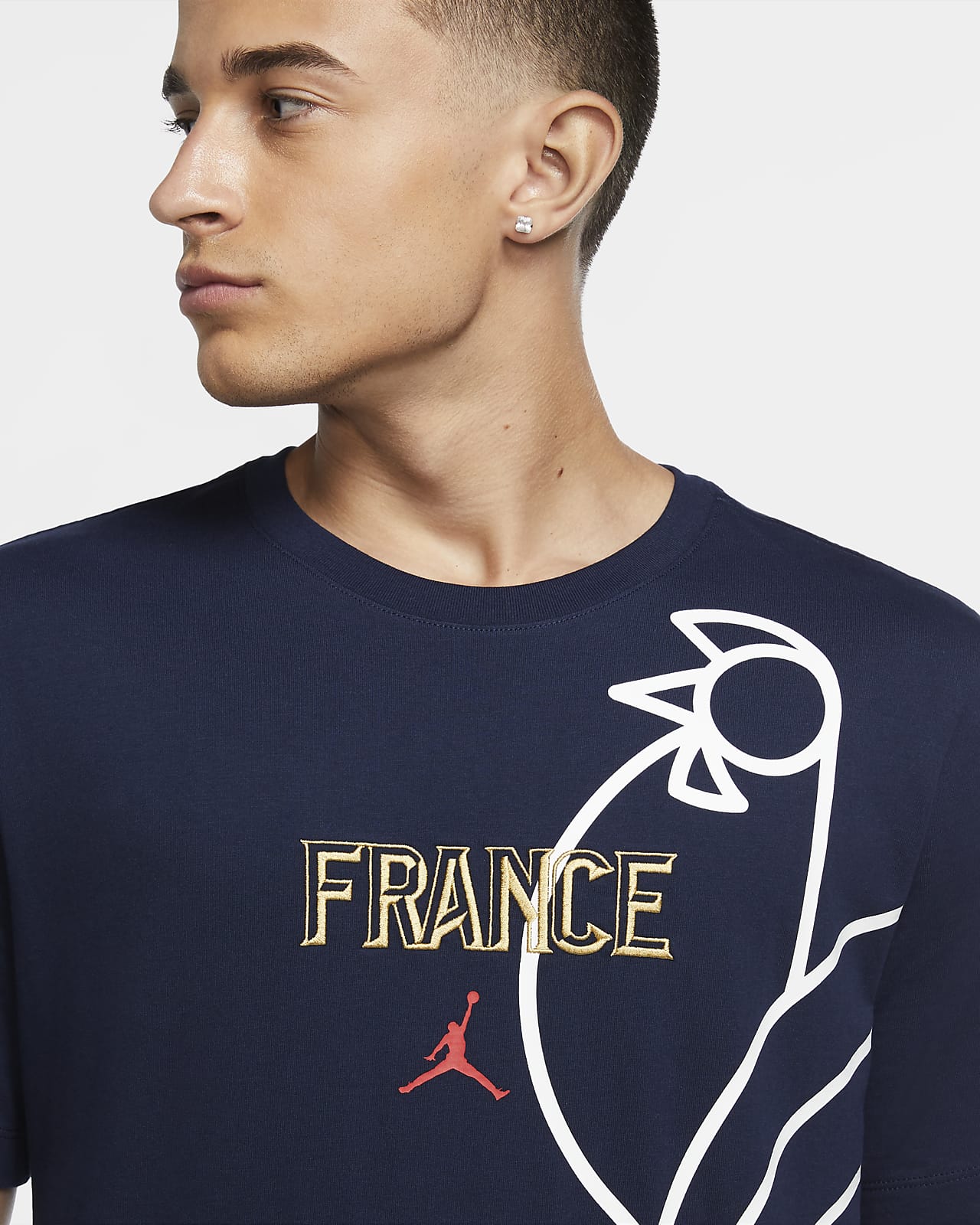 France Jordan FFBB Men's Logo T-Shirt. Nike LU