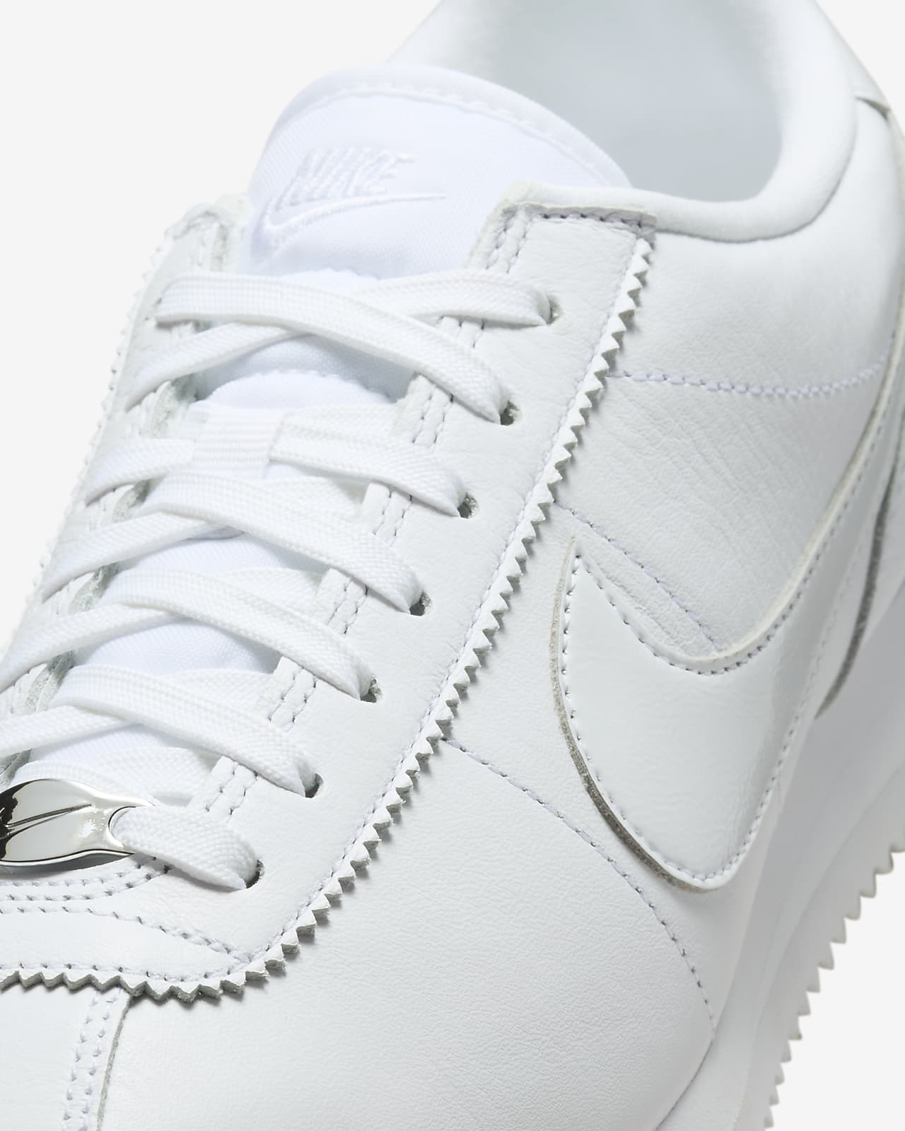 White Leather Shoes. Nike CA