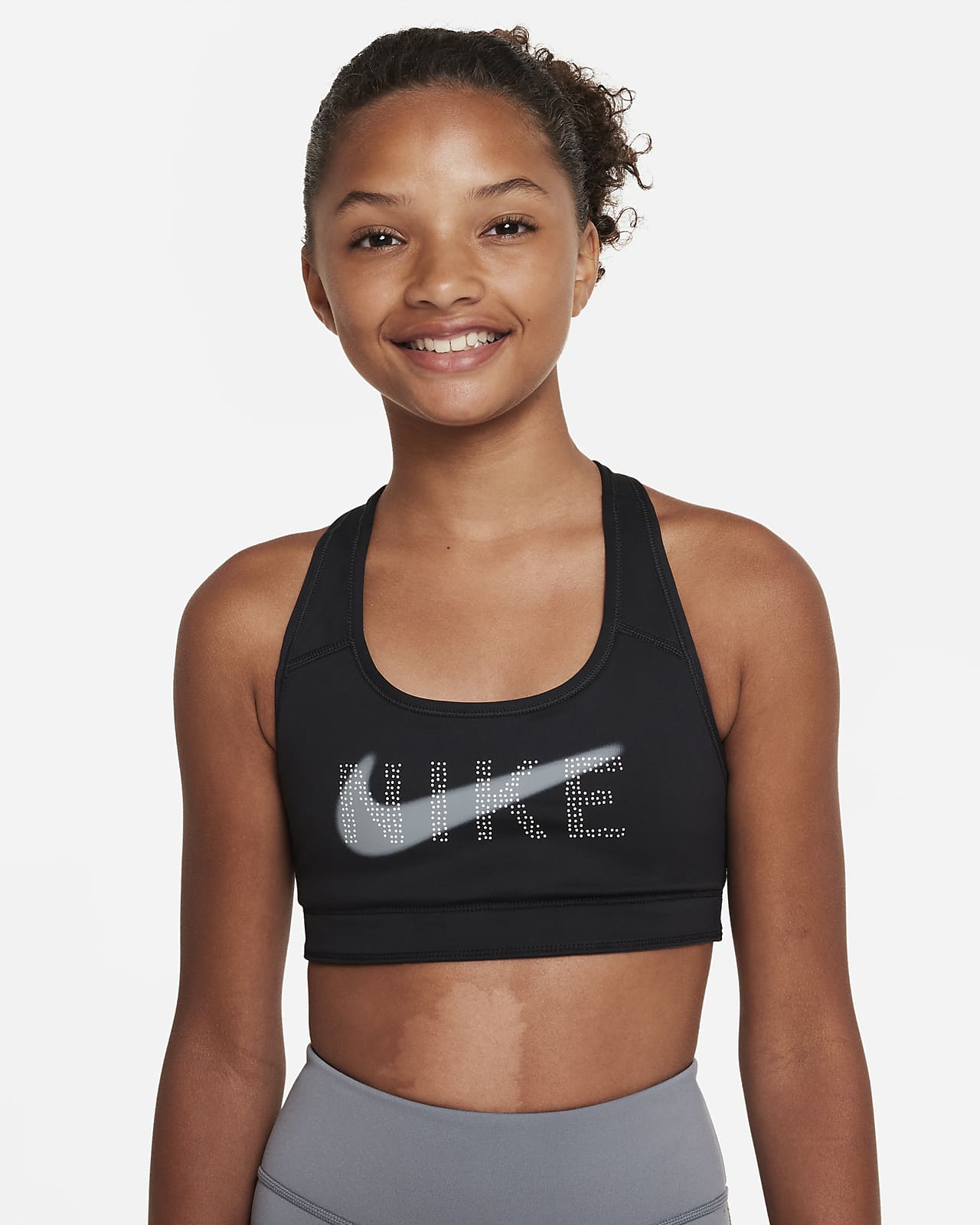 Nike Swoosh Omkeerbare sport-bh voor meisjes. Nike NL