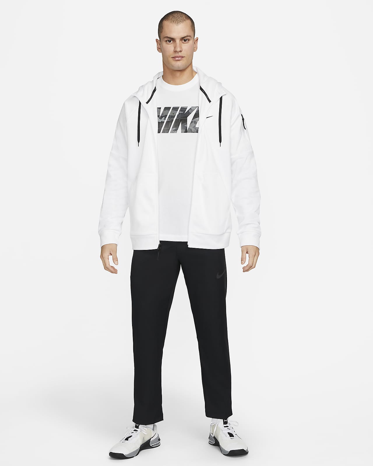 Grey nike discount zip up top