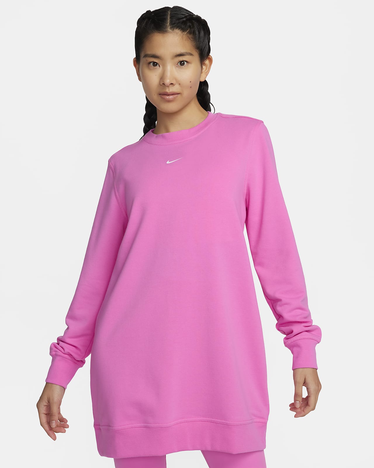 เสื้อทูนิคคอกลมเฟรนช์เทรีผู้หญิง Nike Dri-FIT One