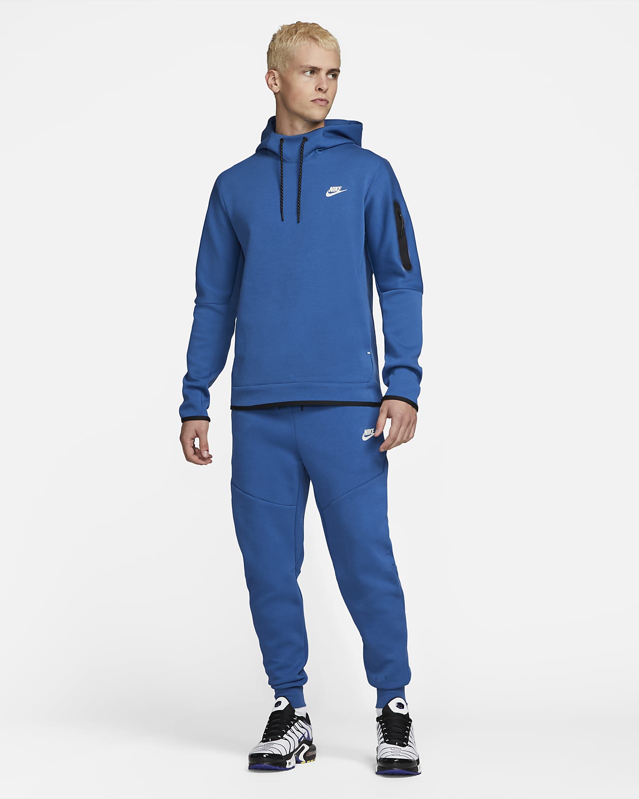 nike blue overhead hoodie