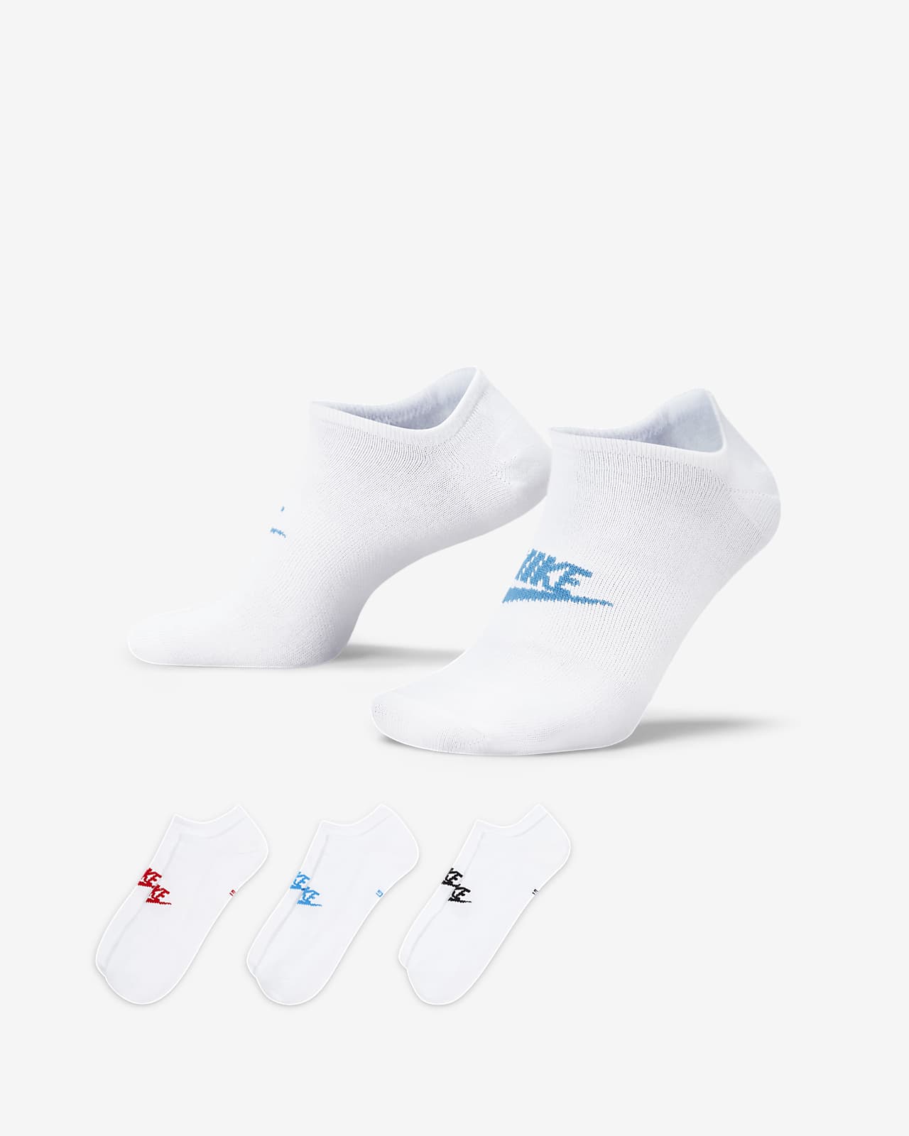 Nike Sportswear Everyday Essential No-Show Socks (3 Pairs). Nike LU