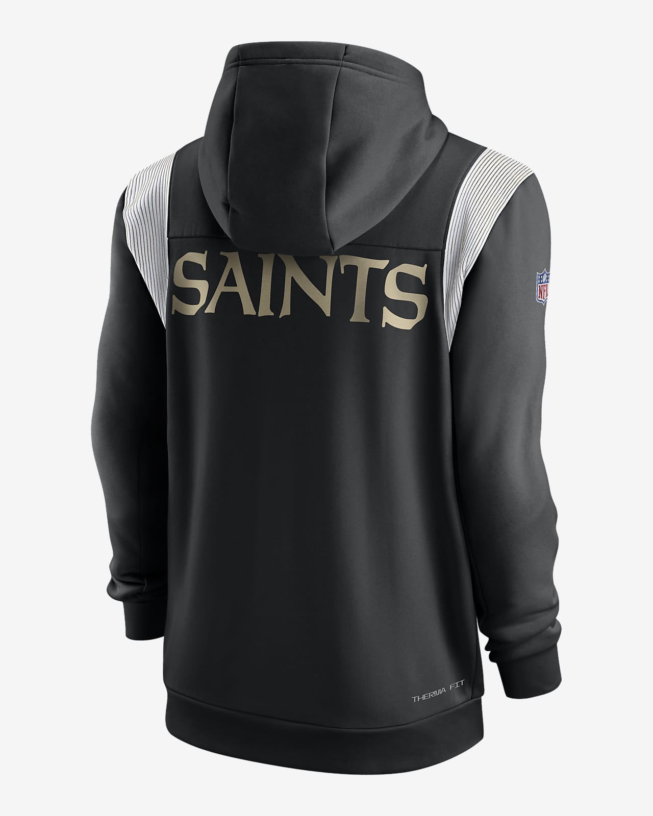 Men's Nike Black New Orleans Saints Performance Sideline Lockup Full-Zip Hoodie Size: Large