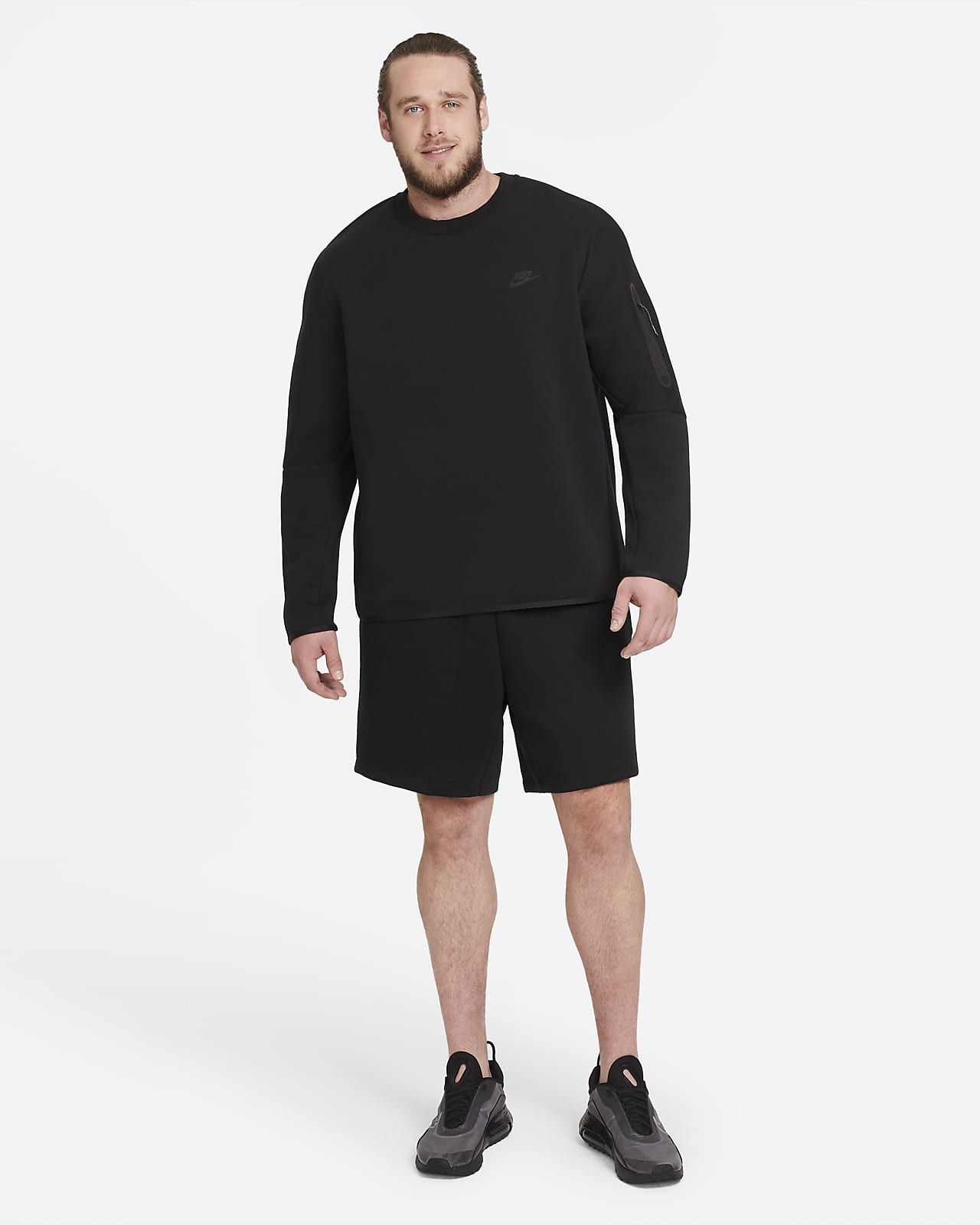 nike sportswear tech fleece shorts black