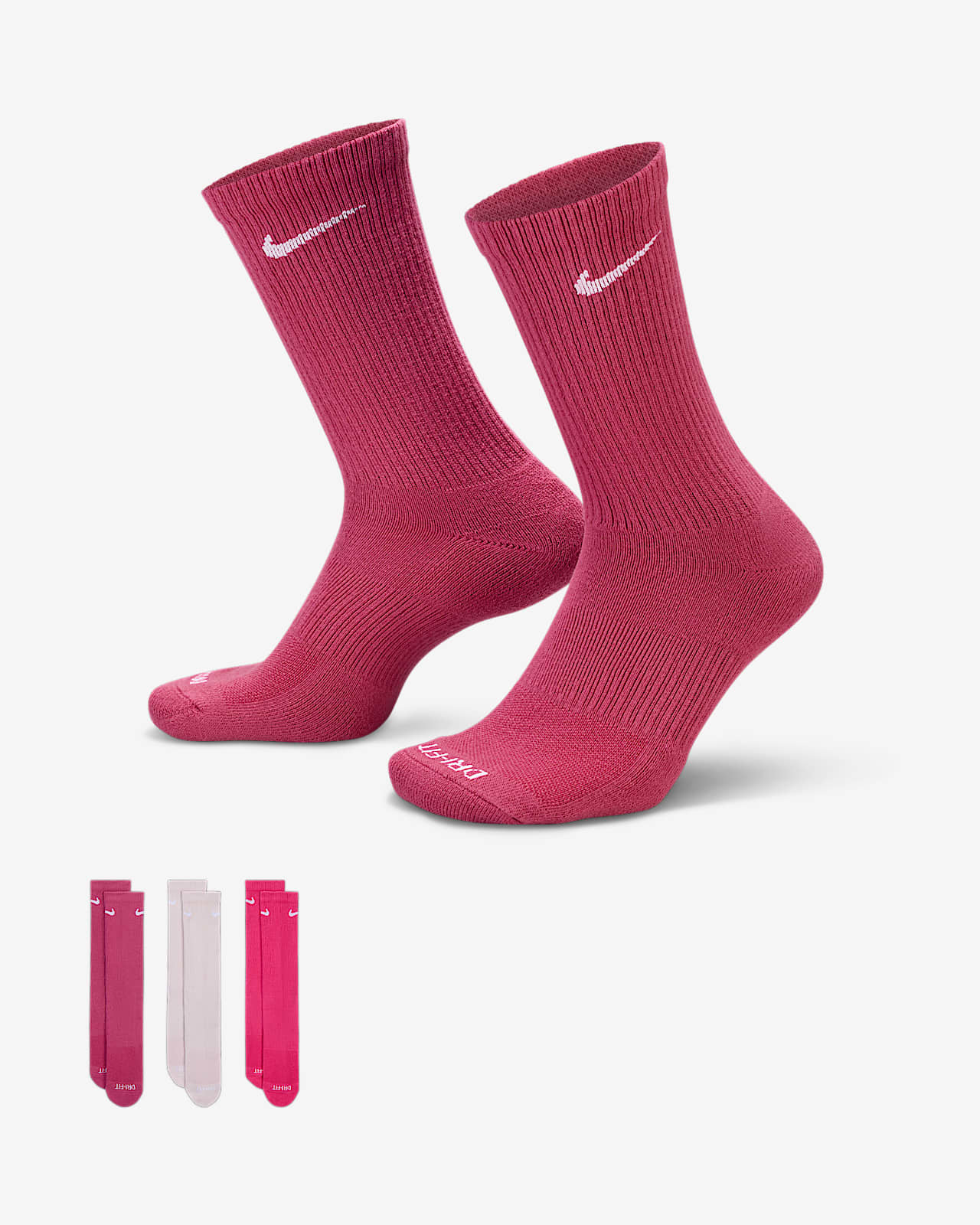 Nike Everyday Plus Cushioned Training Crew Socks (3 Pairs)