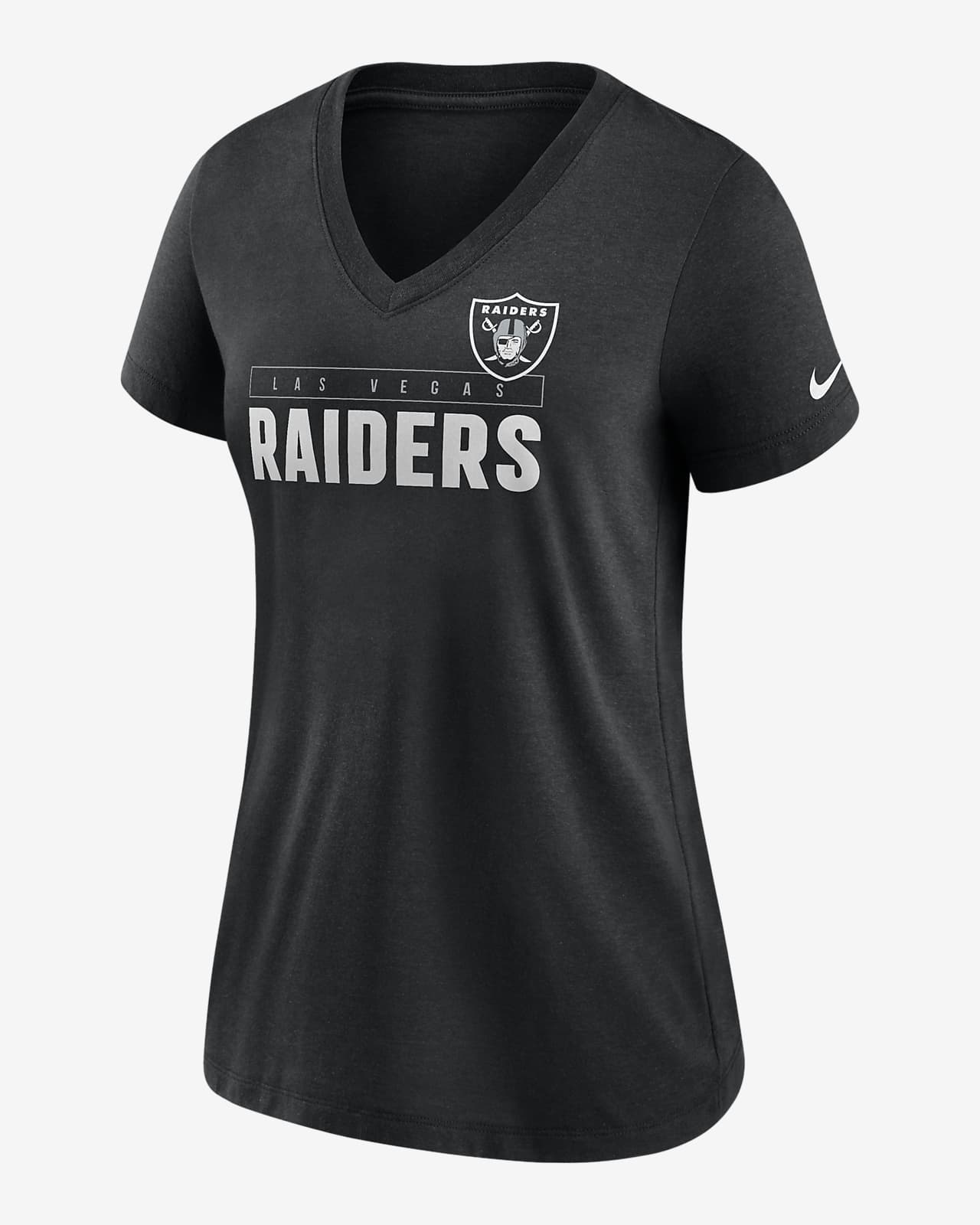 Nike Logo (NFL Las Vegas Raiders) Women's Mid V-Neck T-Shirt. Nike.com
