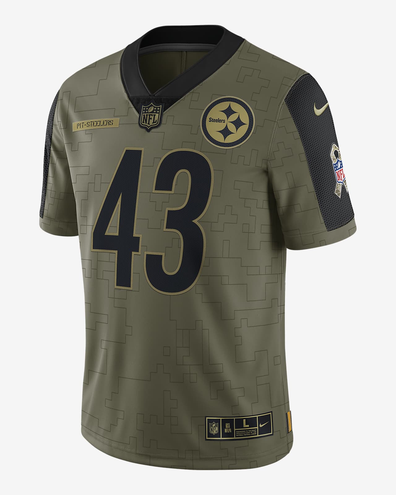 NFL Pittsburgh Steelers Salute to Service (Troy Polamalu) Men's Limited Football Jersey