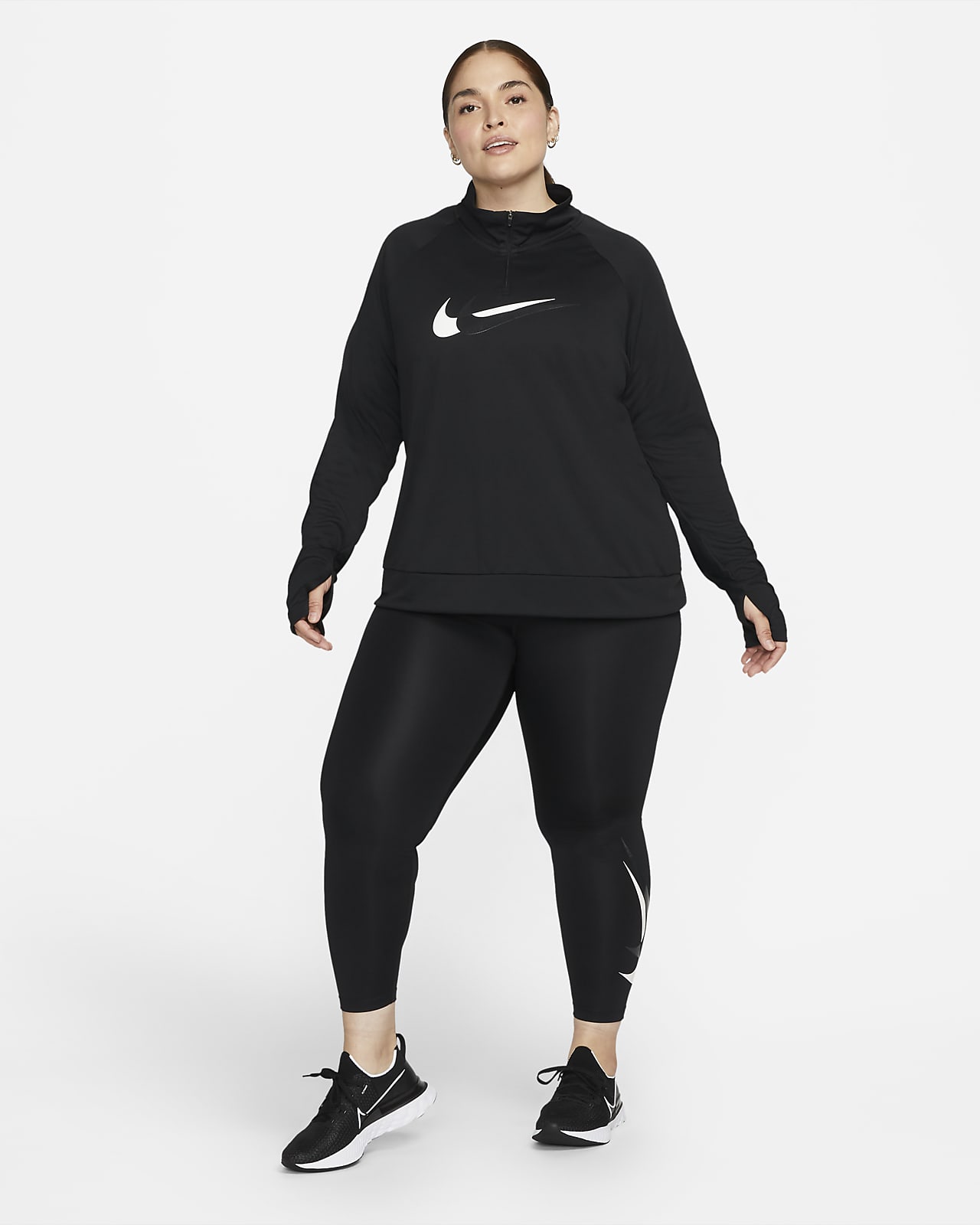 Nike Swoosh Run Women's 7/8-Length Mid-Rise Running Leggings (Plus Size ...