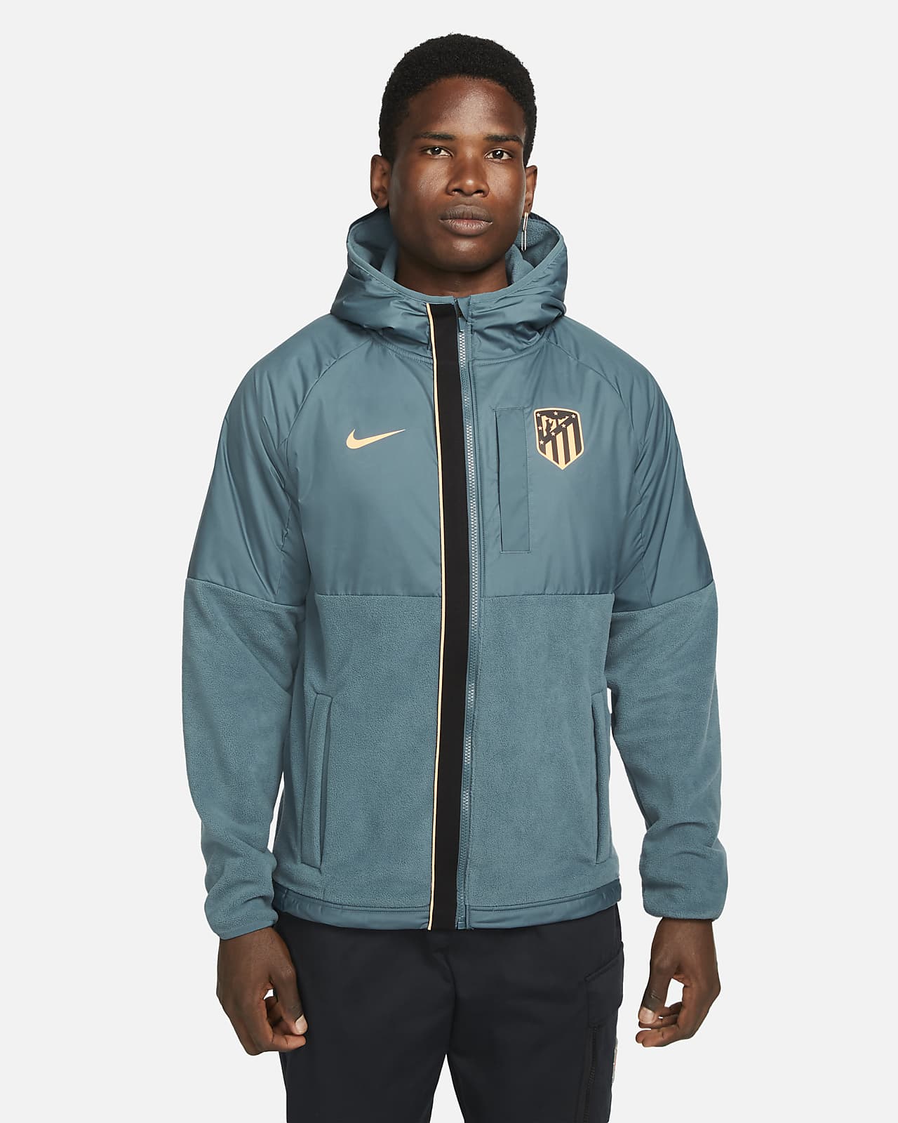Becks Baan manager Atlético Madrid AWF Men's Winterized Full-Zip Football Jacket. Nike LU