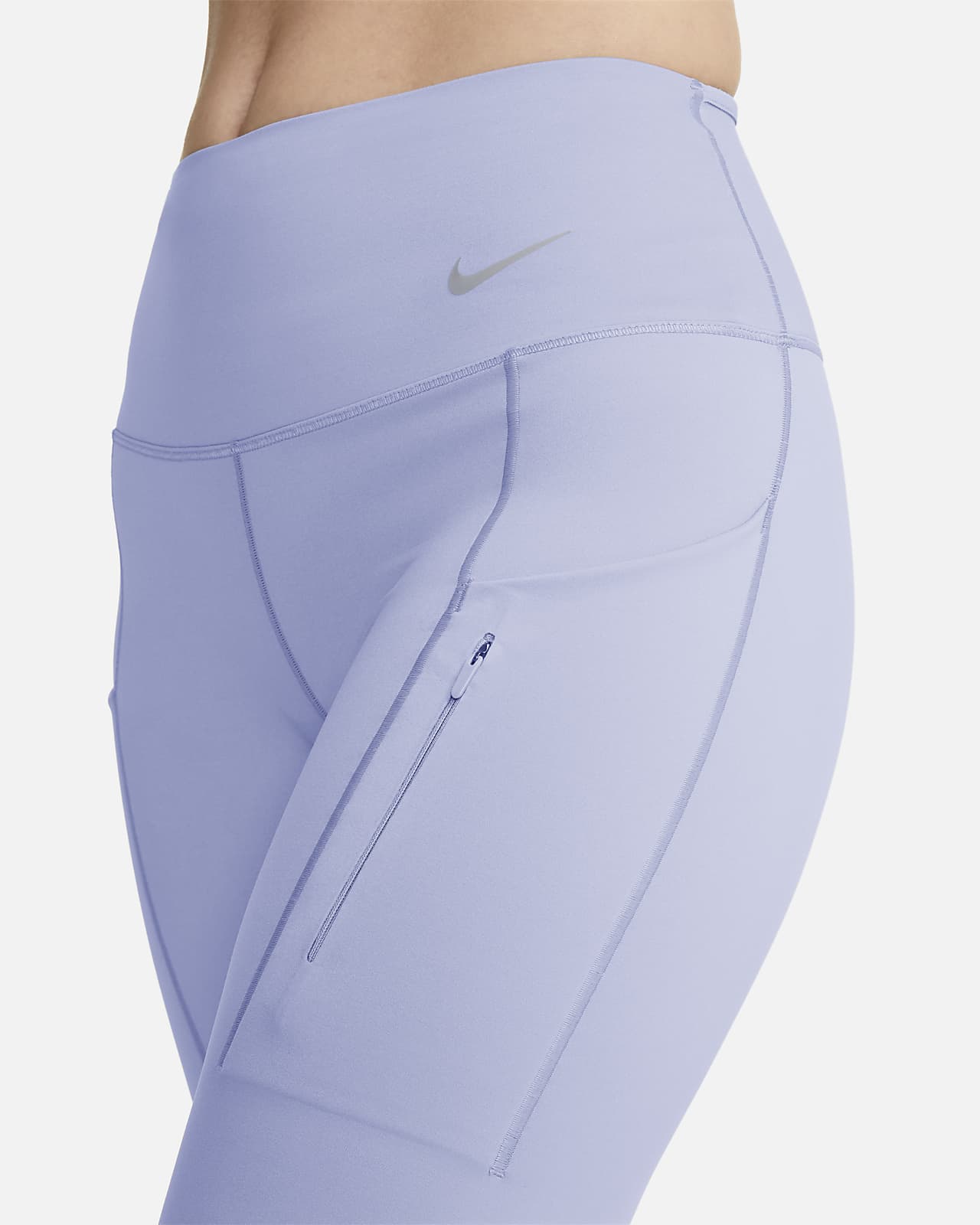 Legginsy Nike Go Mid-Rise 7/8 W Błękitne