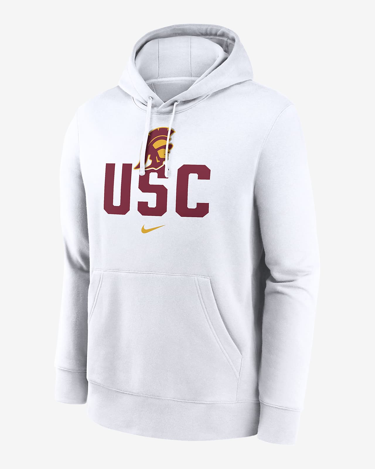 Sudadera con gorro sin cierre universitaria Nike para hombre USC Trojans Primetime Club Campus