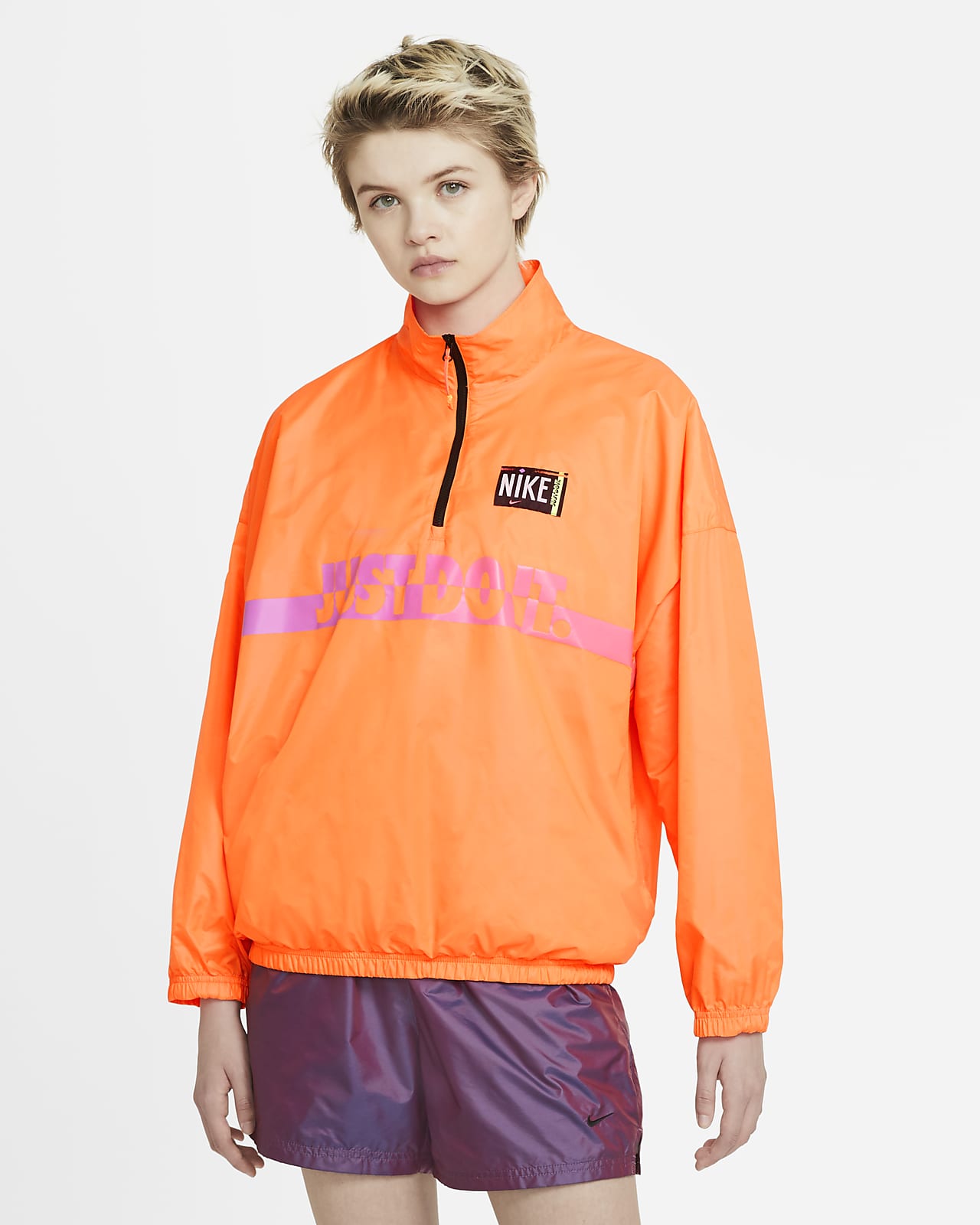 nike pullover windbreaker womens