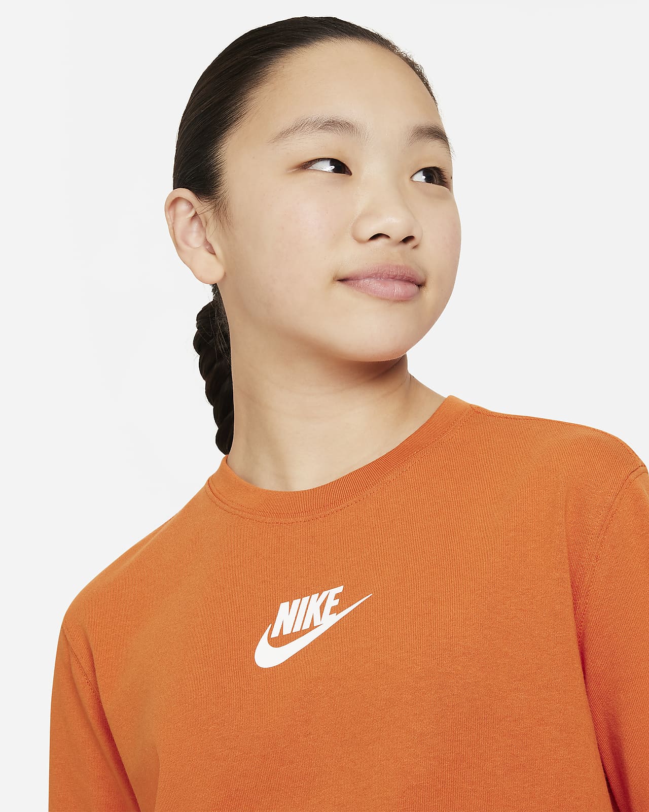 orange nike long sleeve shirt