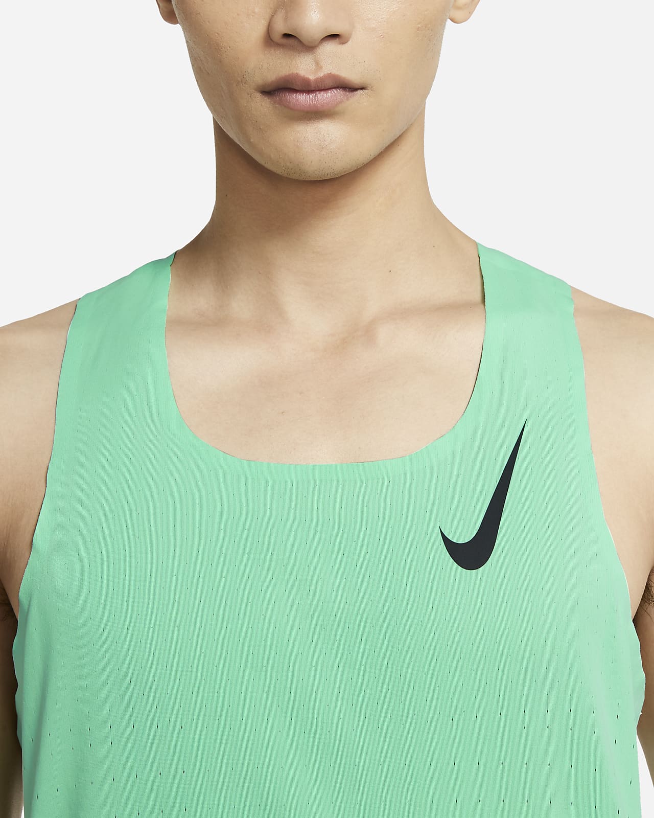 nike aeroswift singlet green