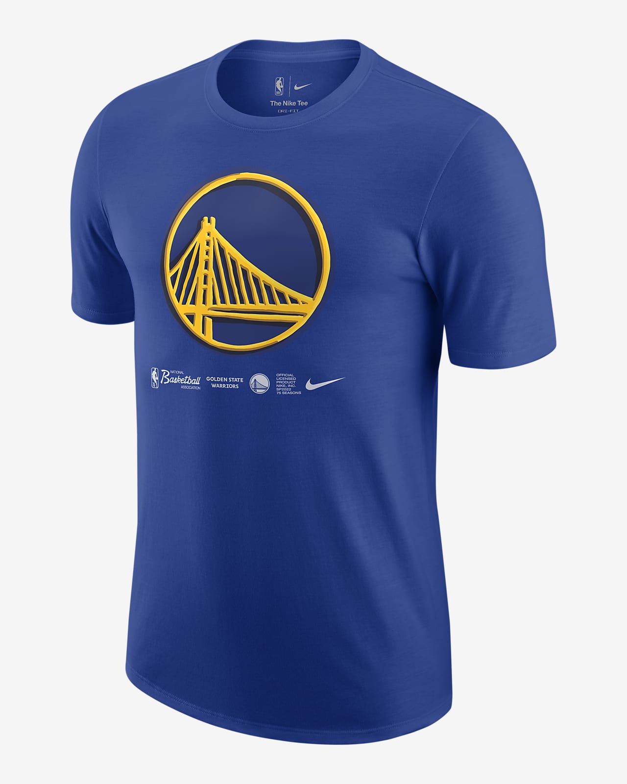 Playera Nike Dri-FIT NBA para hombre Golden State Warriors Logo. Nike.com